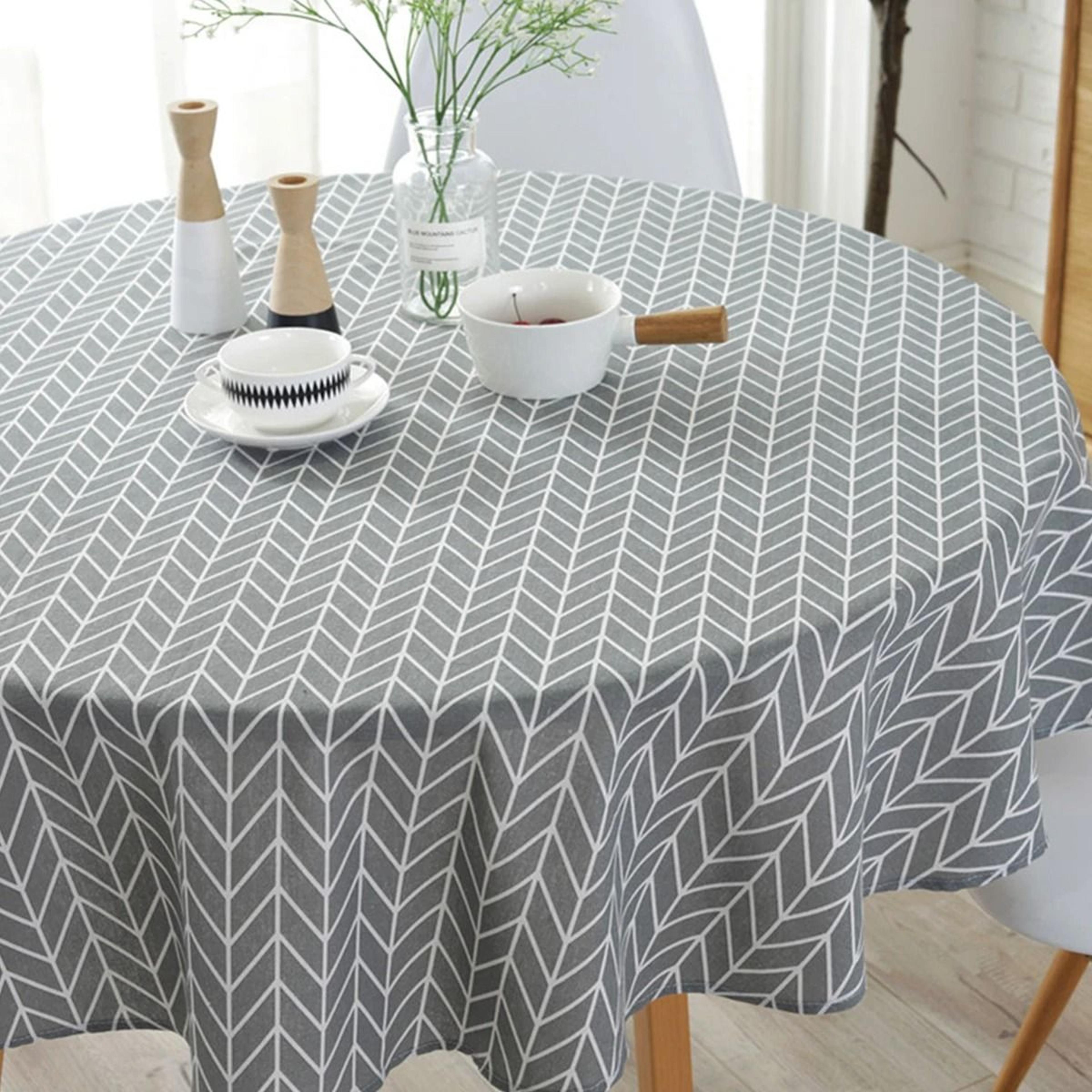 washable round tablecloth