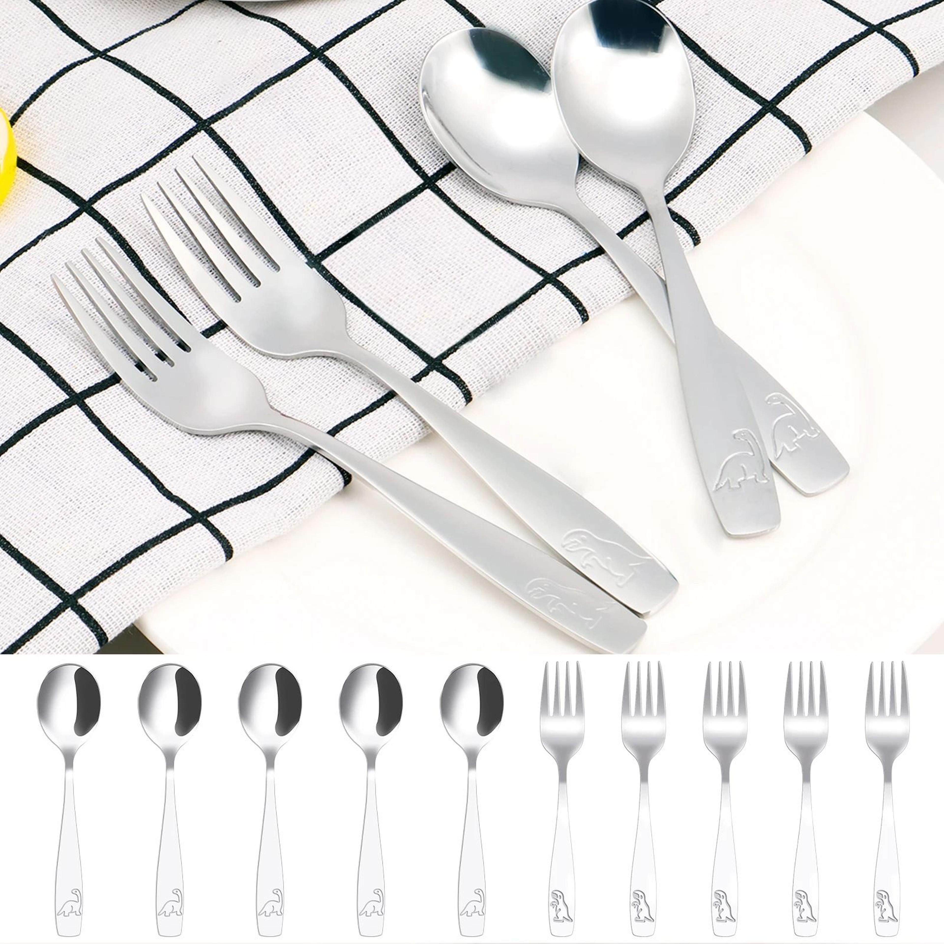 toddler stainless steel silverware set