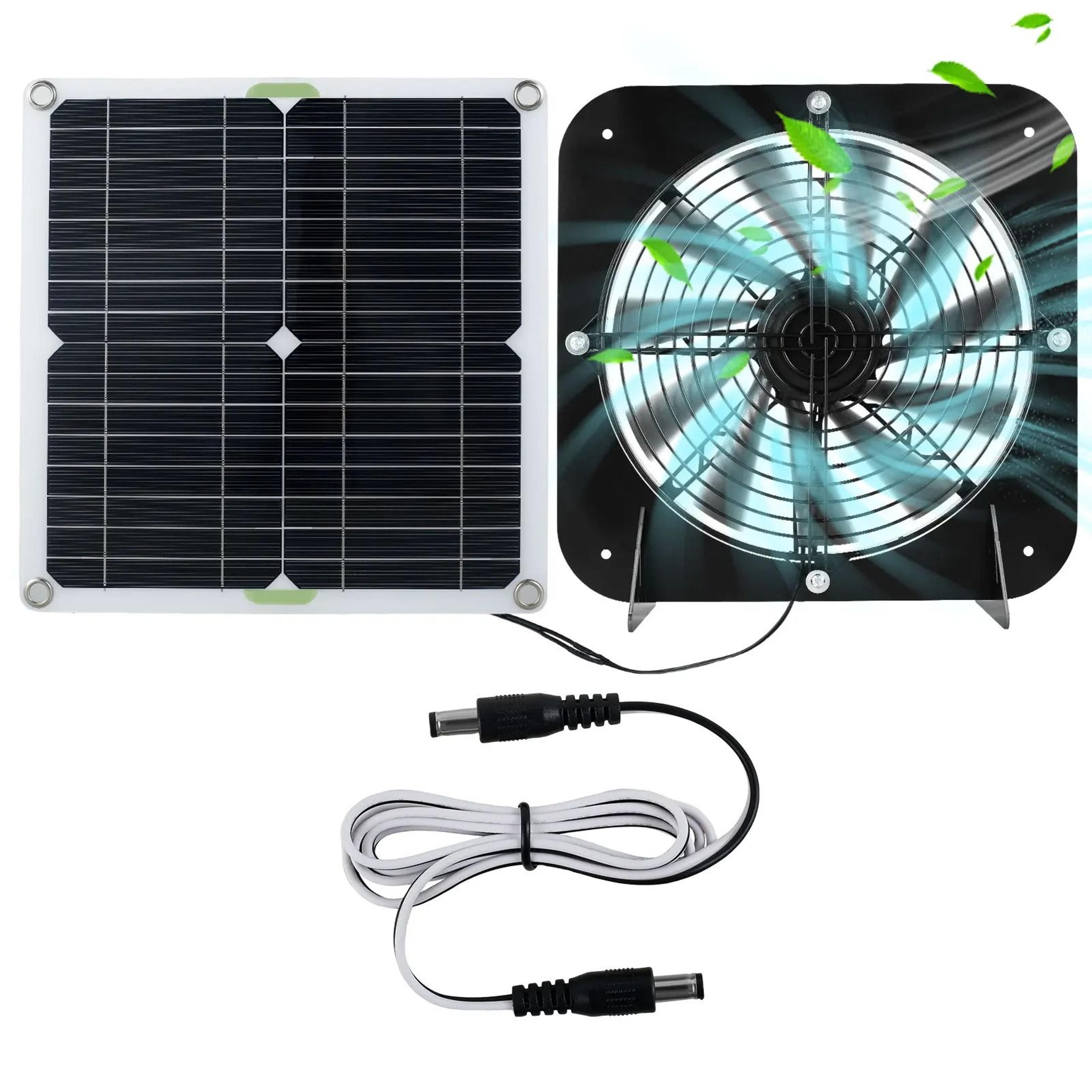 100w solar powered exhaust fan kit – waterproof 13.5" solar cooling fan for chicken coop, greenhouse & shed