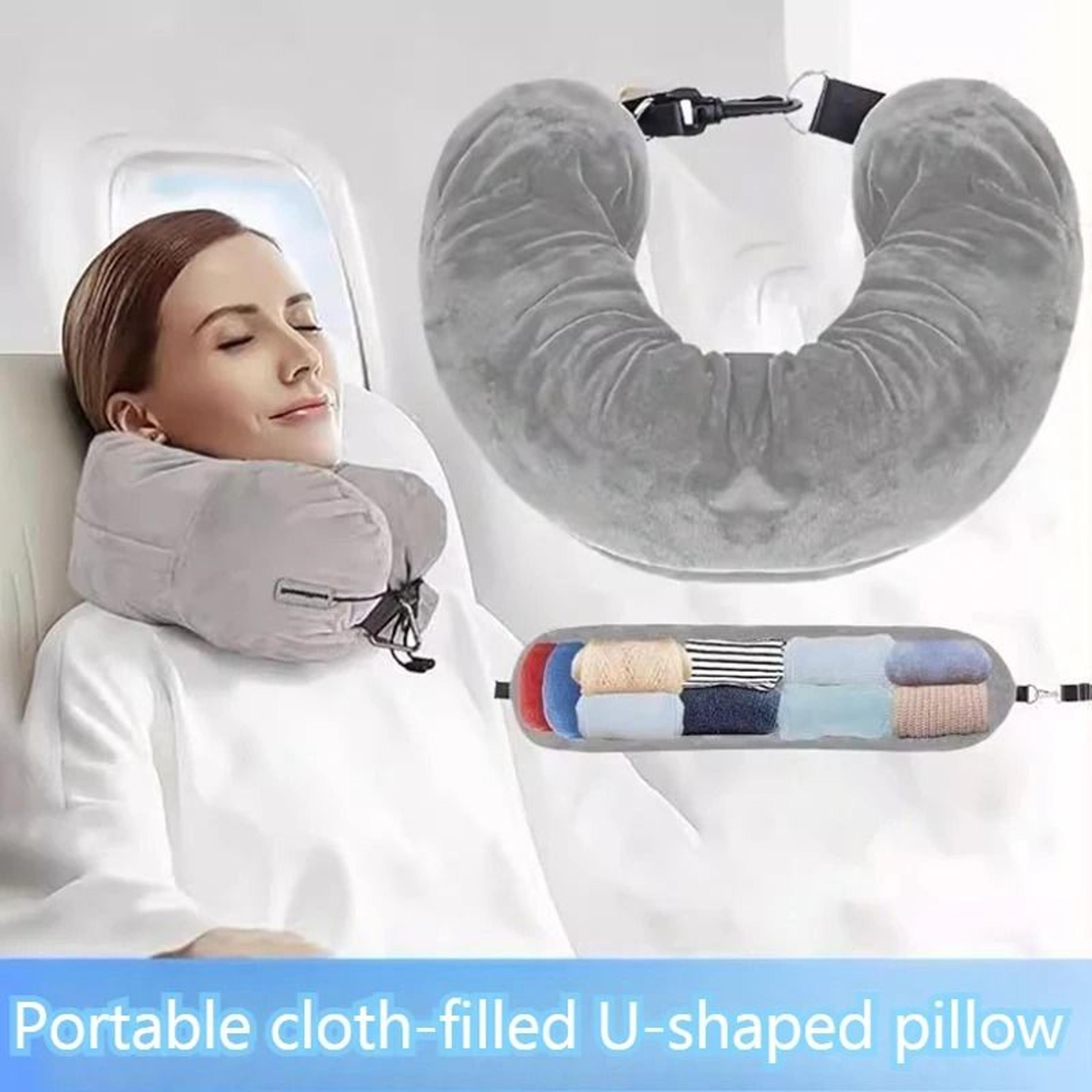 fillable travel neck pillow