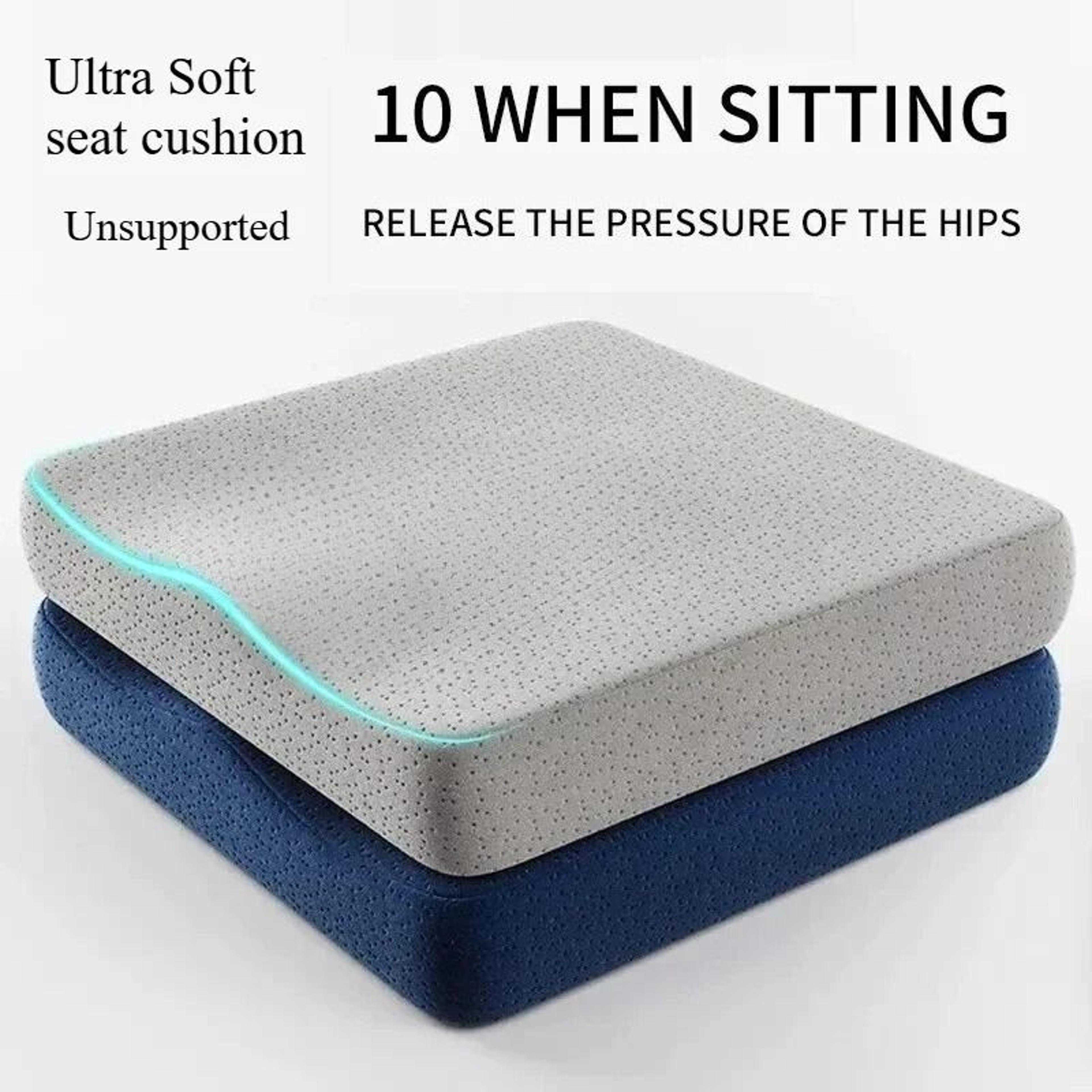 ergonomic memory foam seat cushion for long sitting office chair and car