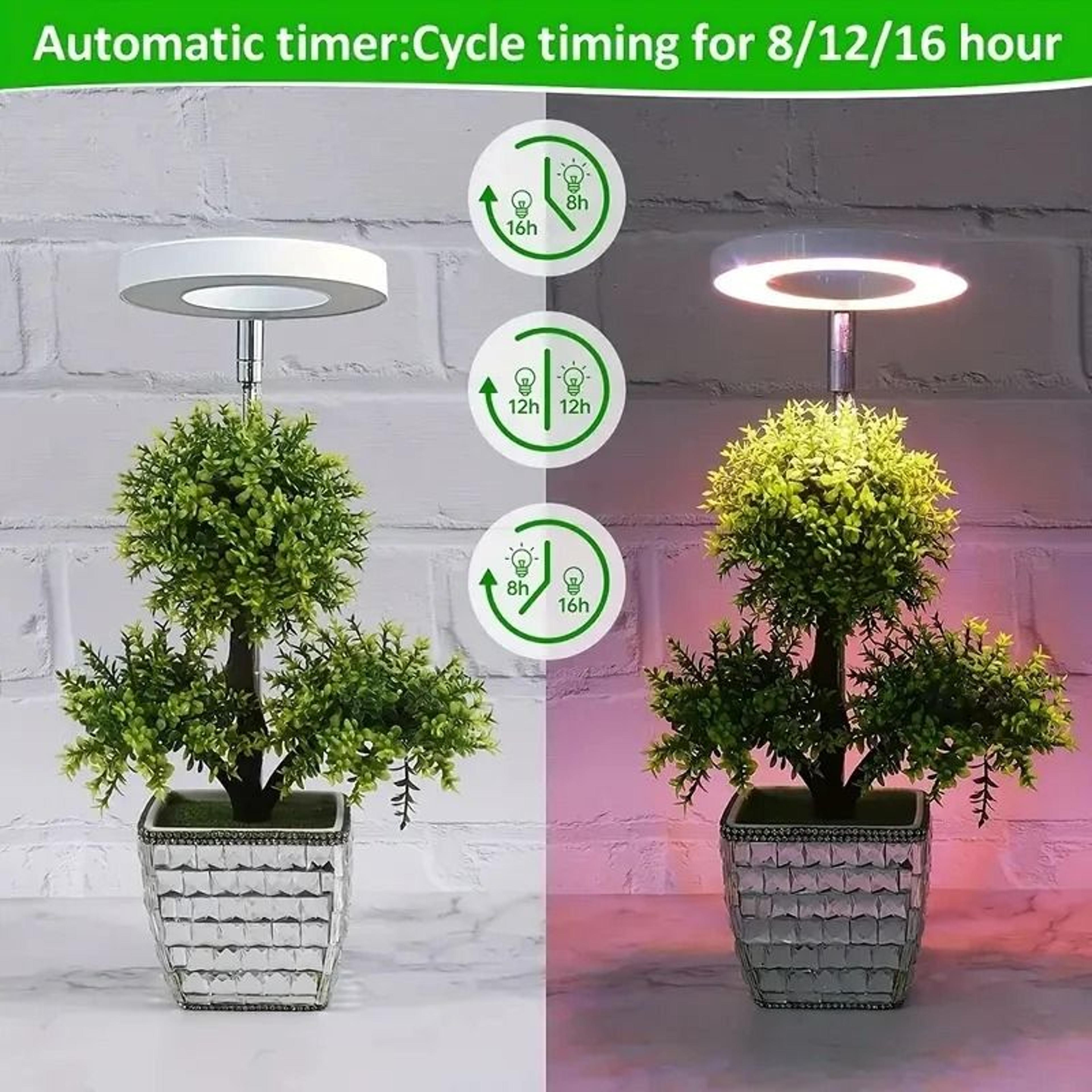 full spectrum led grow light with timer for indoor plants