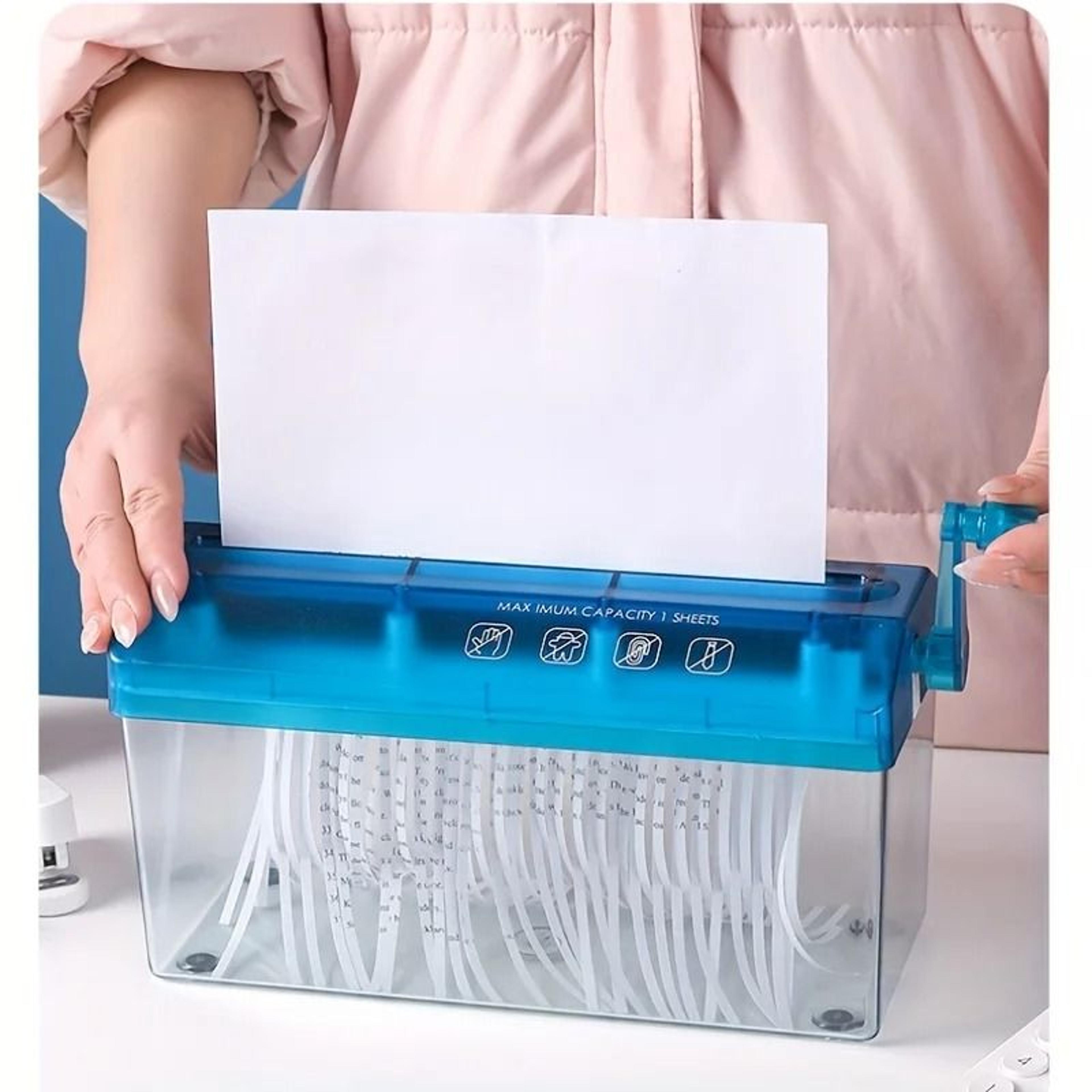 portable manual paper shredder cross cut desktop document shredder