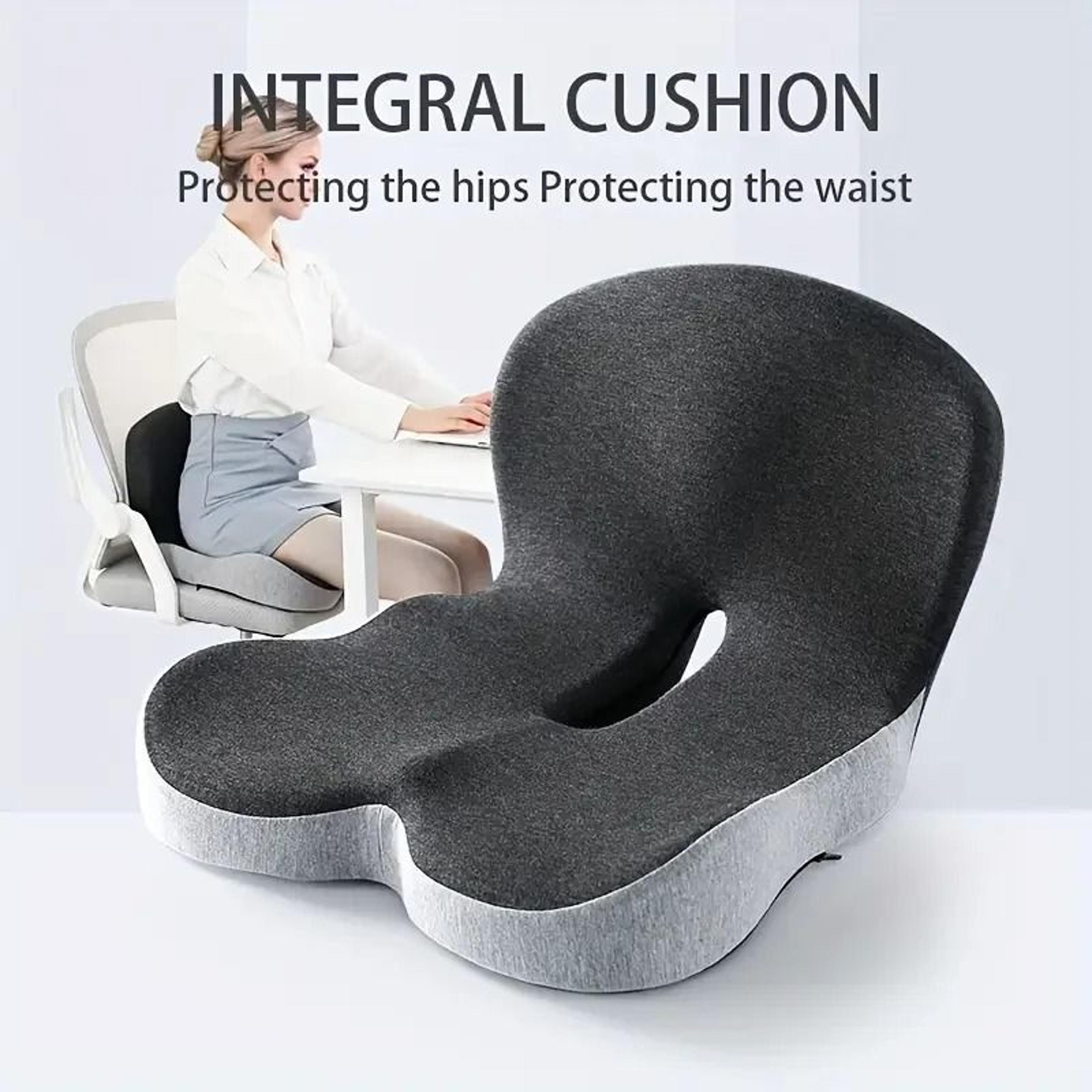 ergonomic seat cushion with backrest for office chair comfort