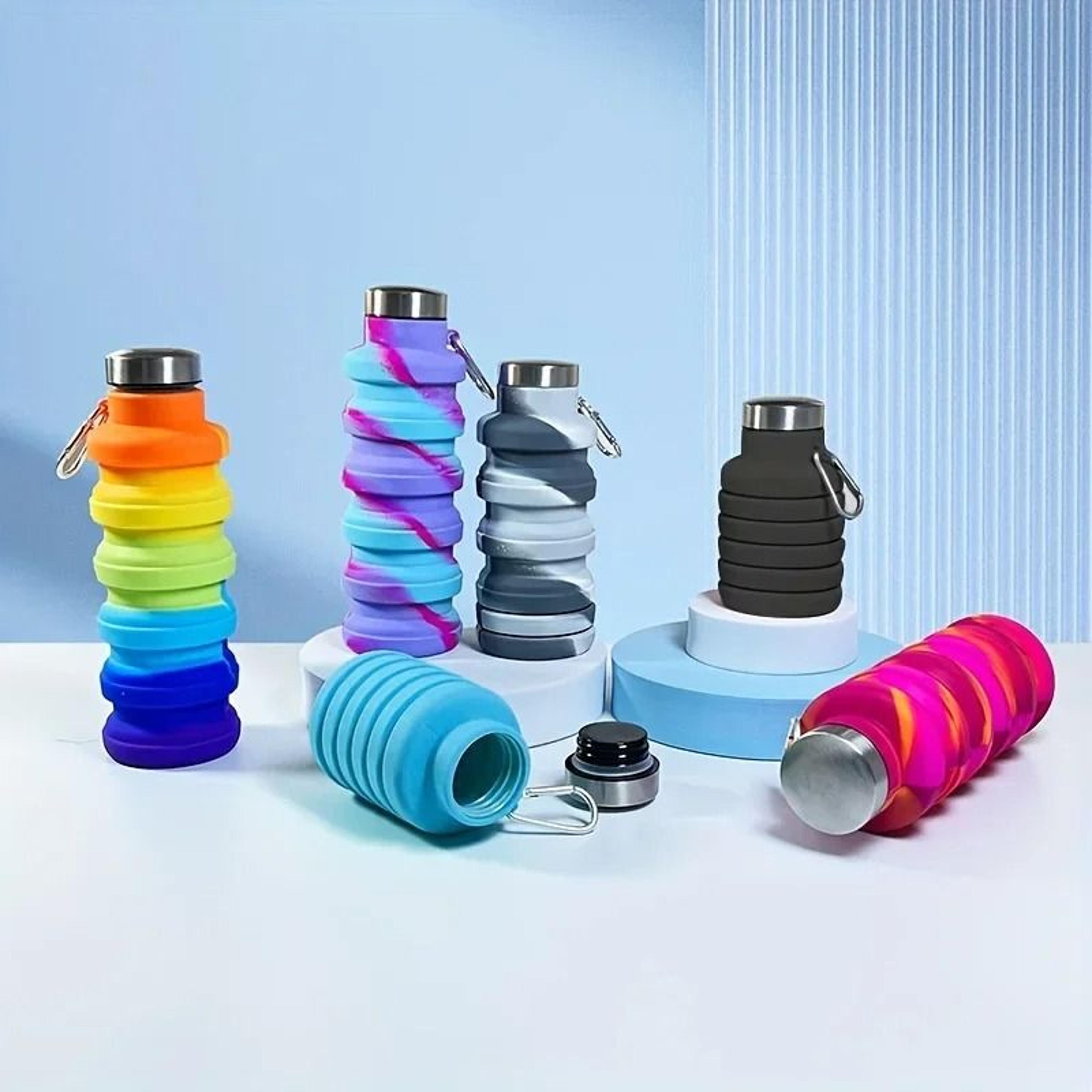 collapsible silicone water bottle bpa free foldable travel bottle