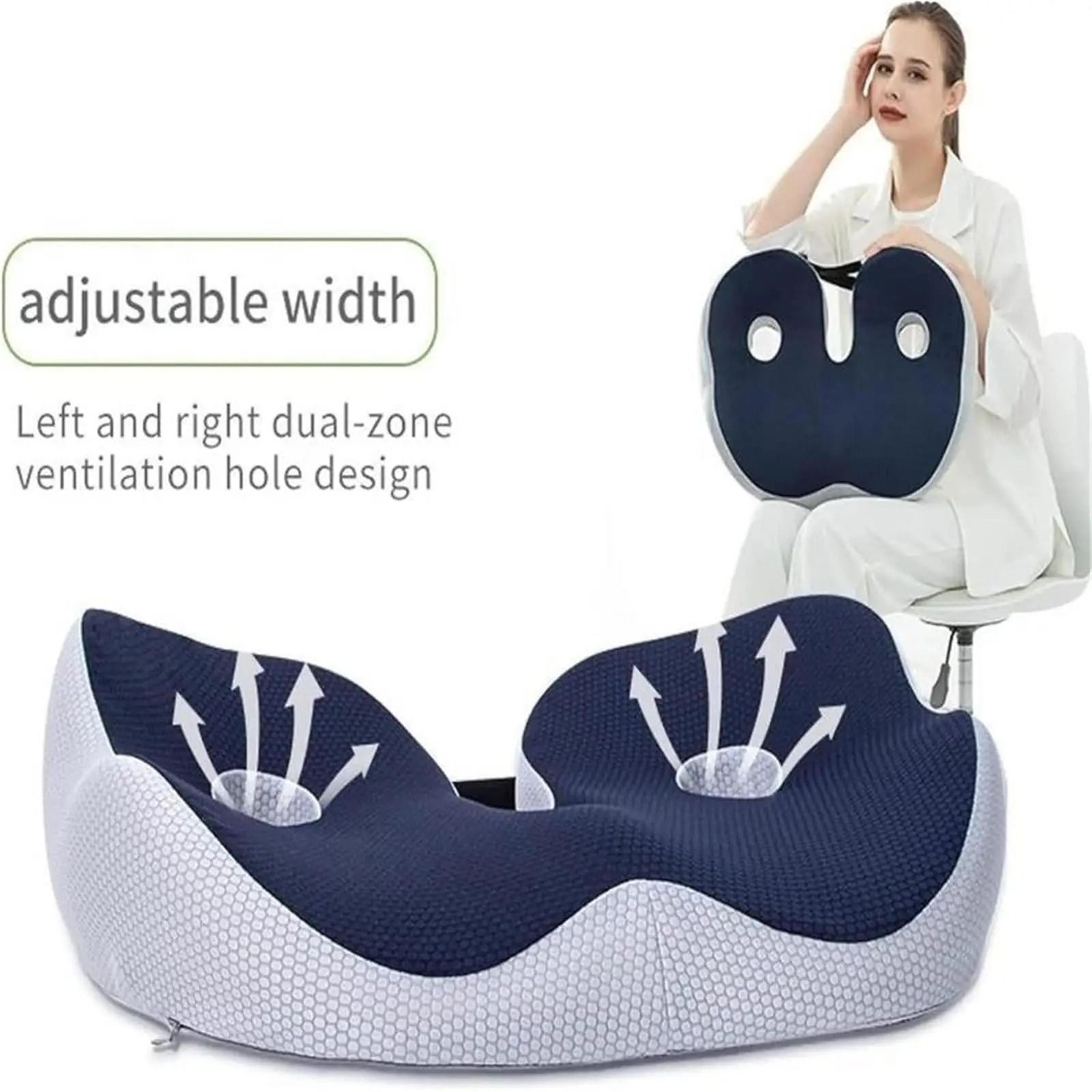 orthopedic memory foam seat cushion for tailbone back and sciatic comfort support