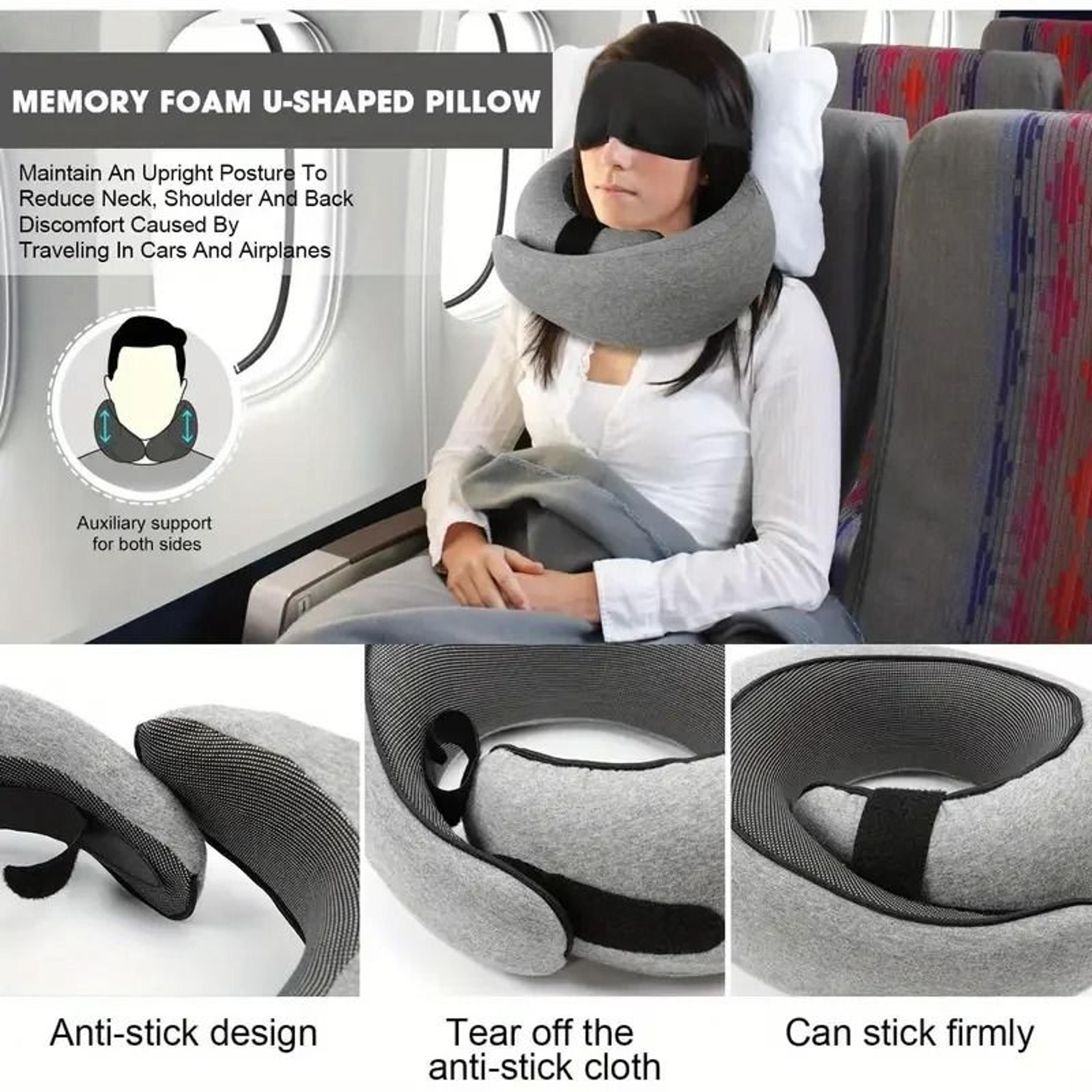 u shaped snail travel neck pillow portable adjustable support pillow
