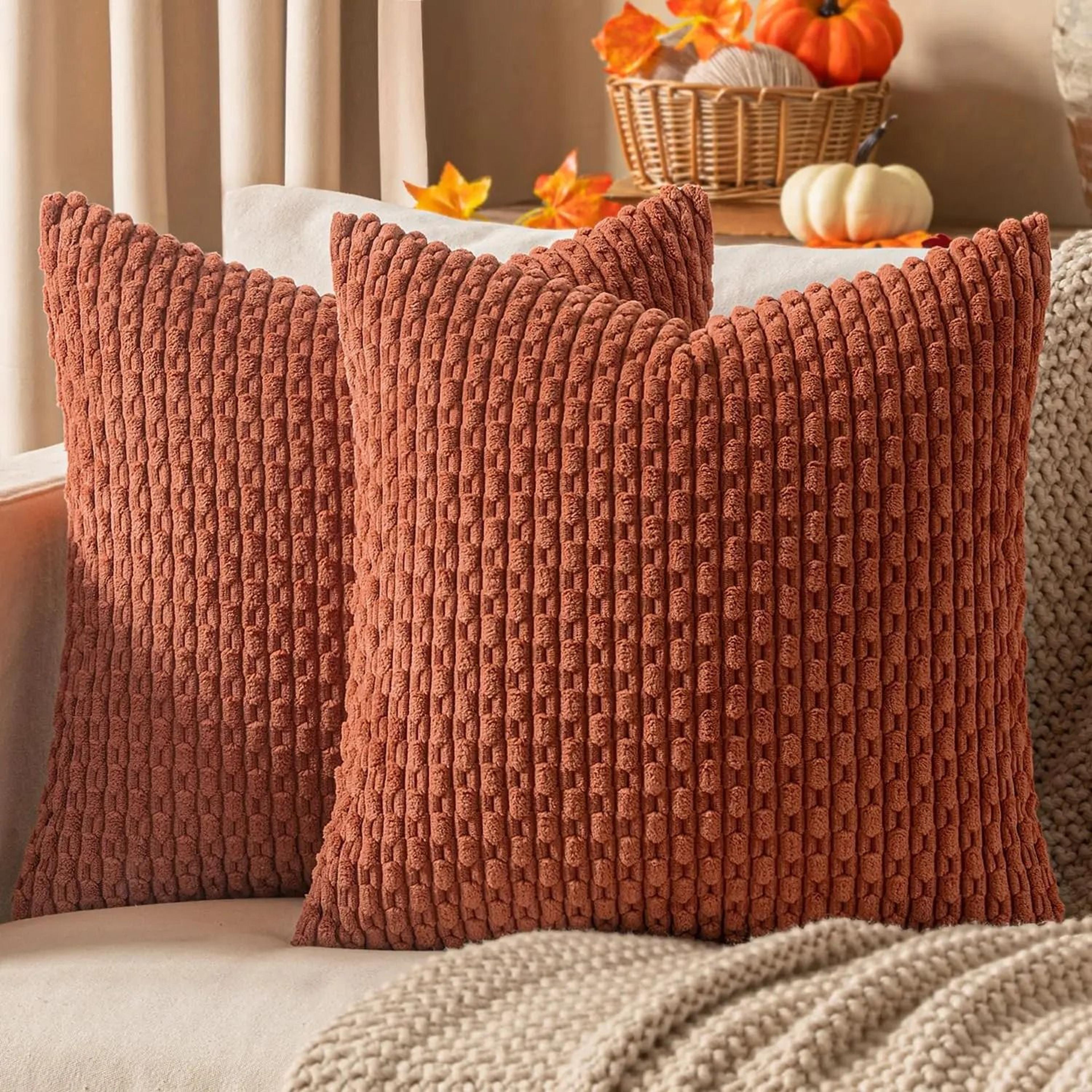 boho striped throw pillow soft farmhouse couch cushion for sofa bed and home decor