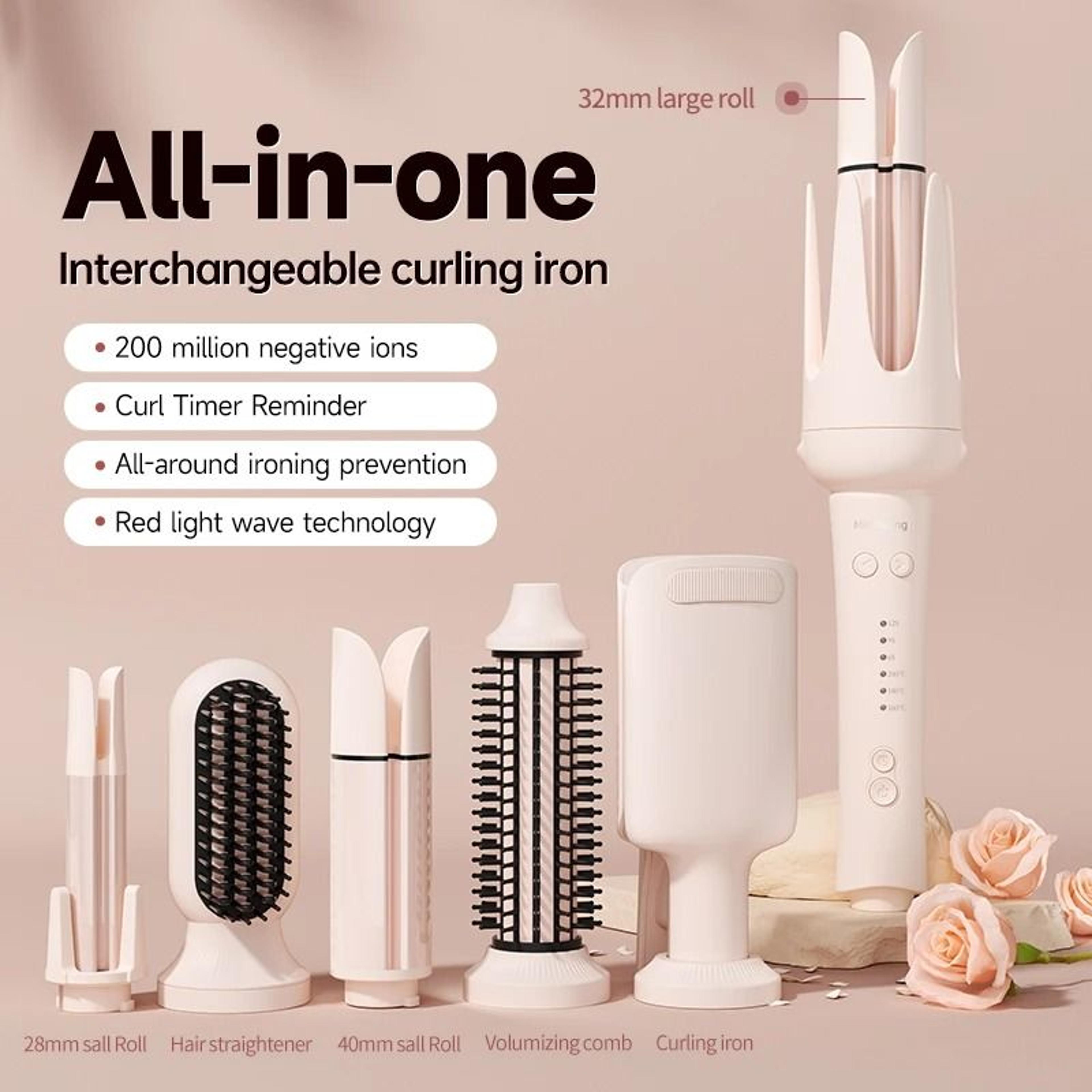 professional automatic curling iron rotating hair curler ceramic negative ion styling wand