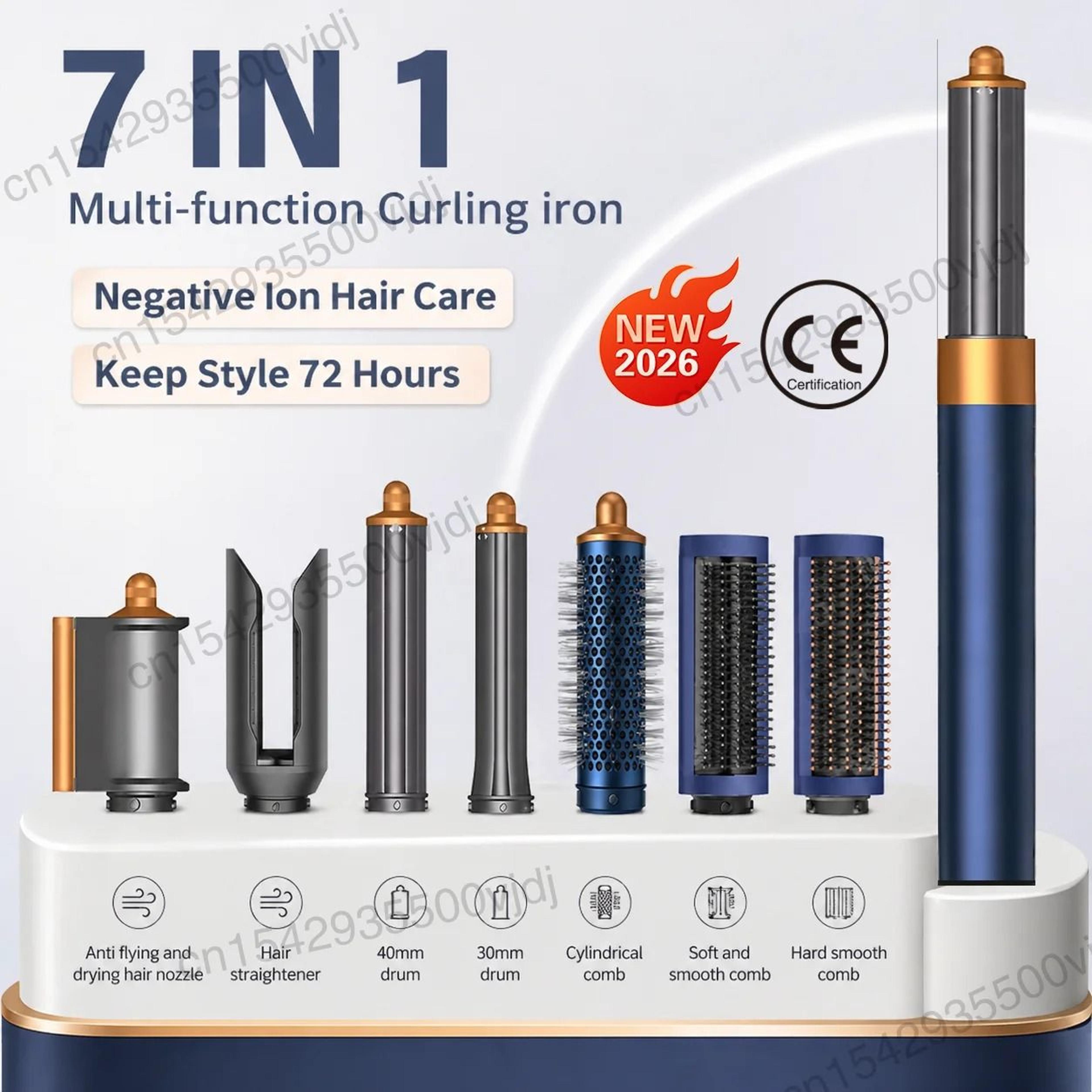 tinsol 7 in 1 hair styler hot air styler hair dryer brush automatic hair curler set