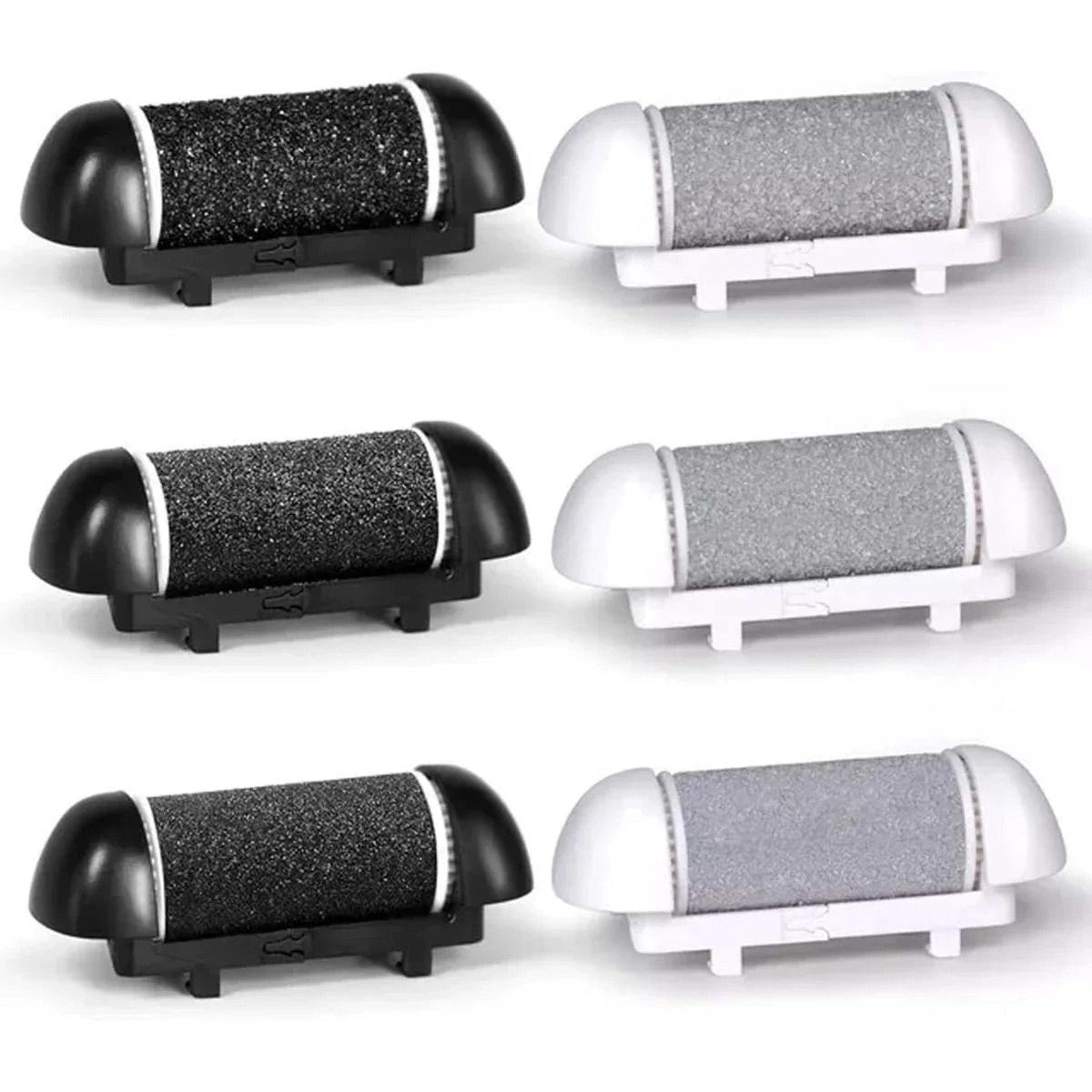 3 piece replacement roller heads for electric foot file callus remover
