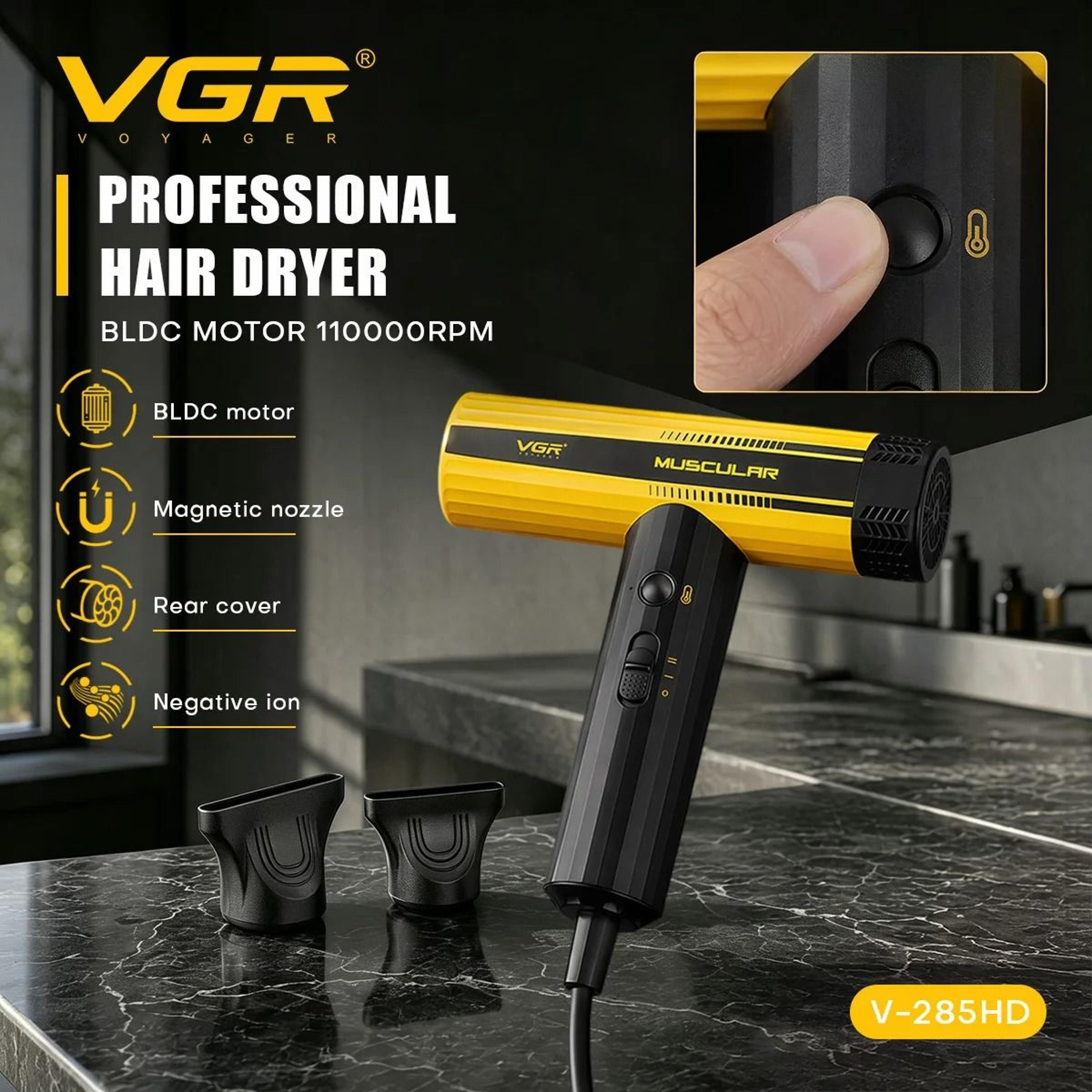 vgr v285 professional high speed ionic hair dryer with 110000 rpm brushless motor