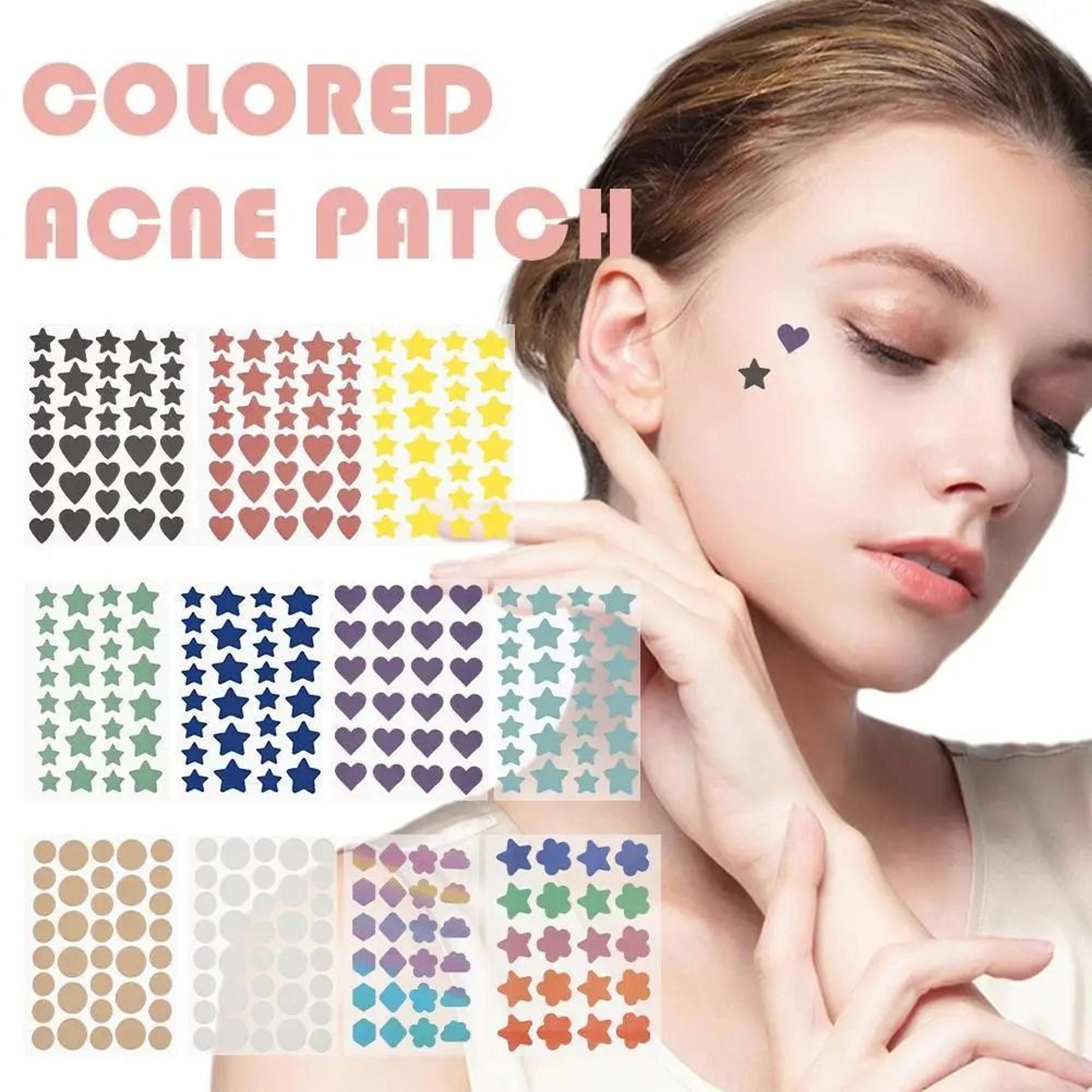 cute star and heart hydrocolloid acne pimple patches invisible blemish cover stickers