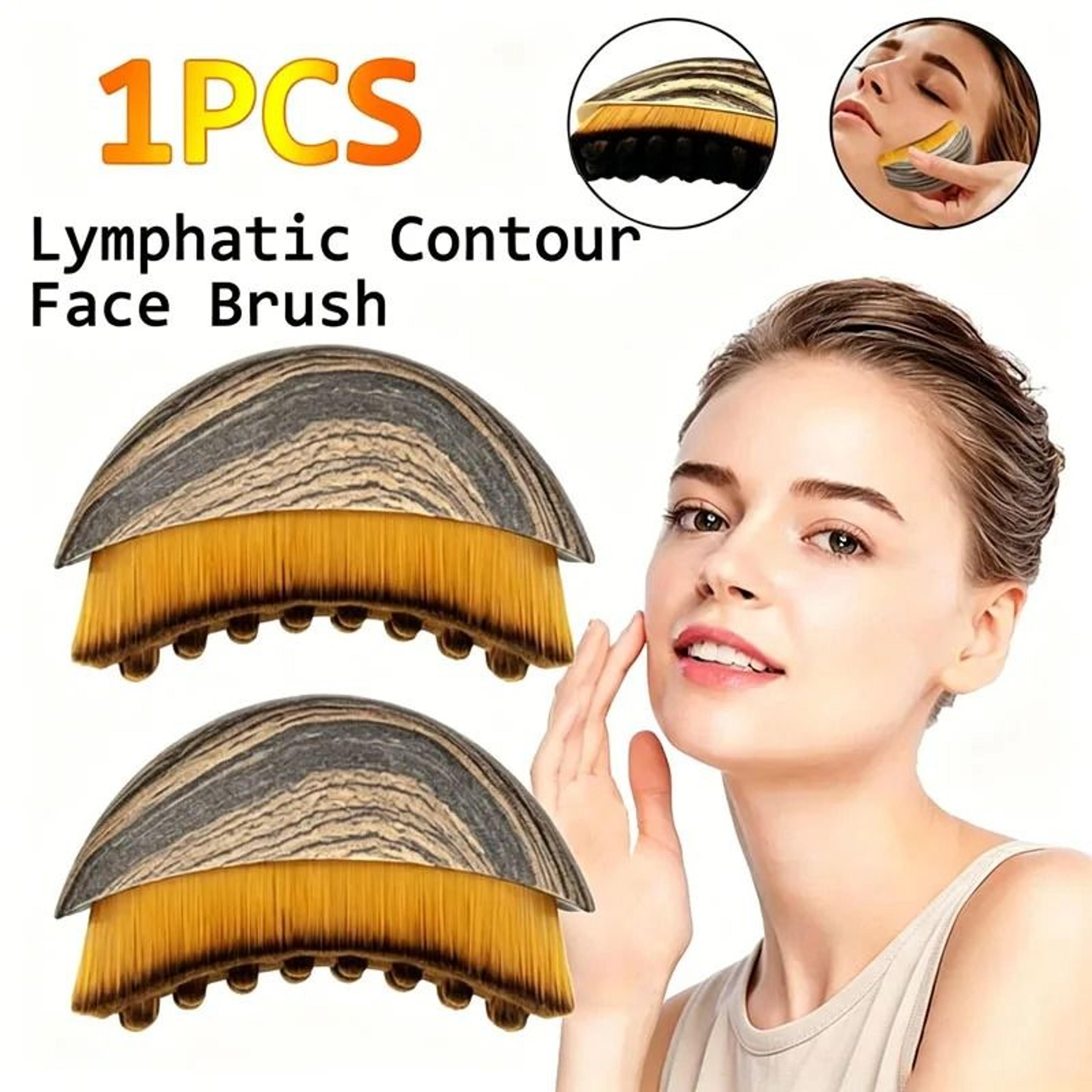 lymphatic contour face brush ergonomic facial sculpting and drainage massage brush