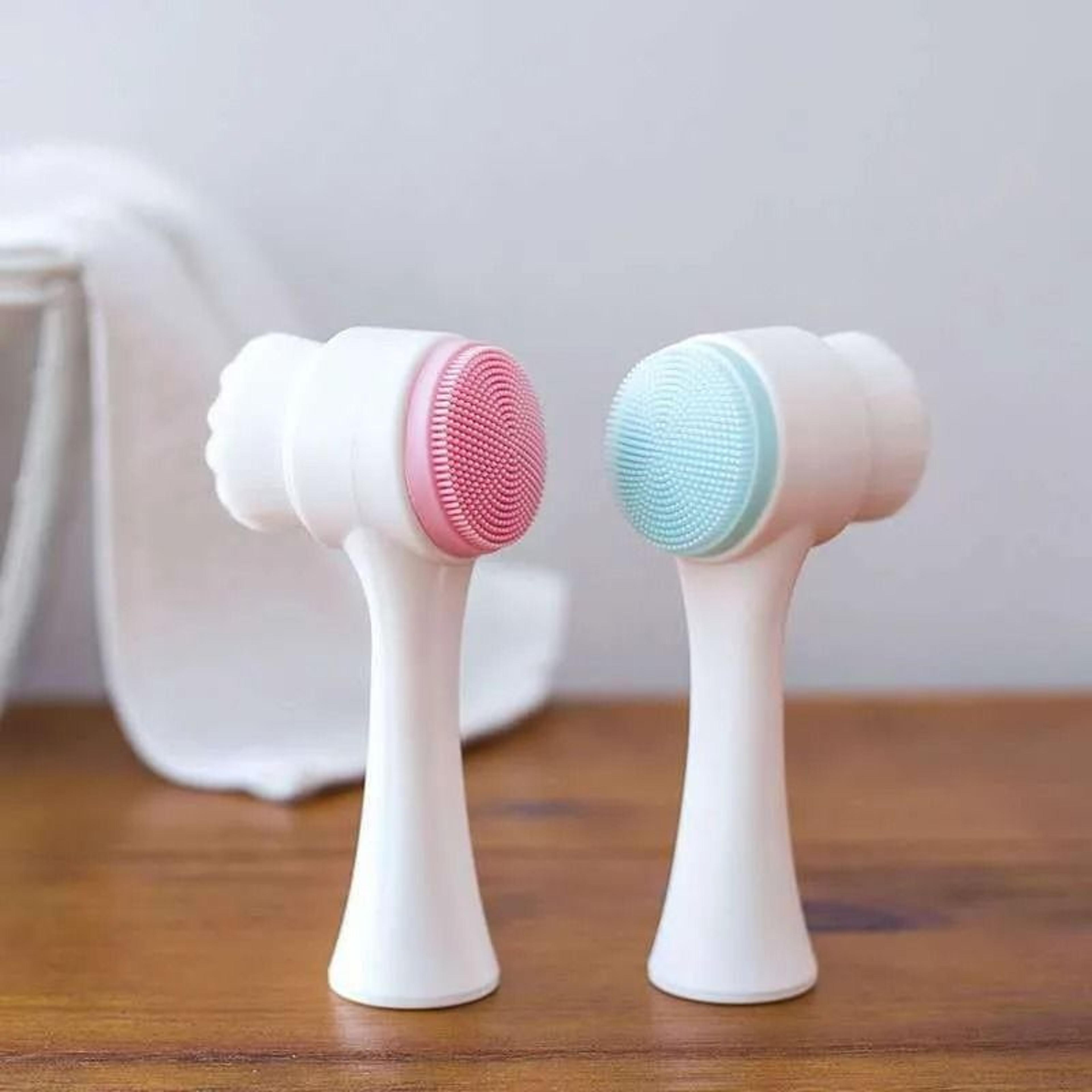 double sided silicone face cleansing brush facial exfoliator and pore cleanser