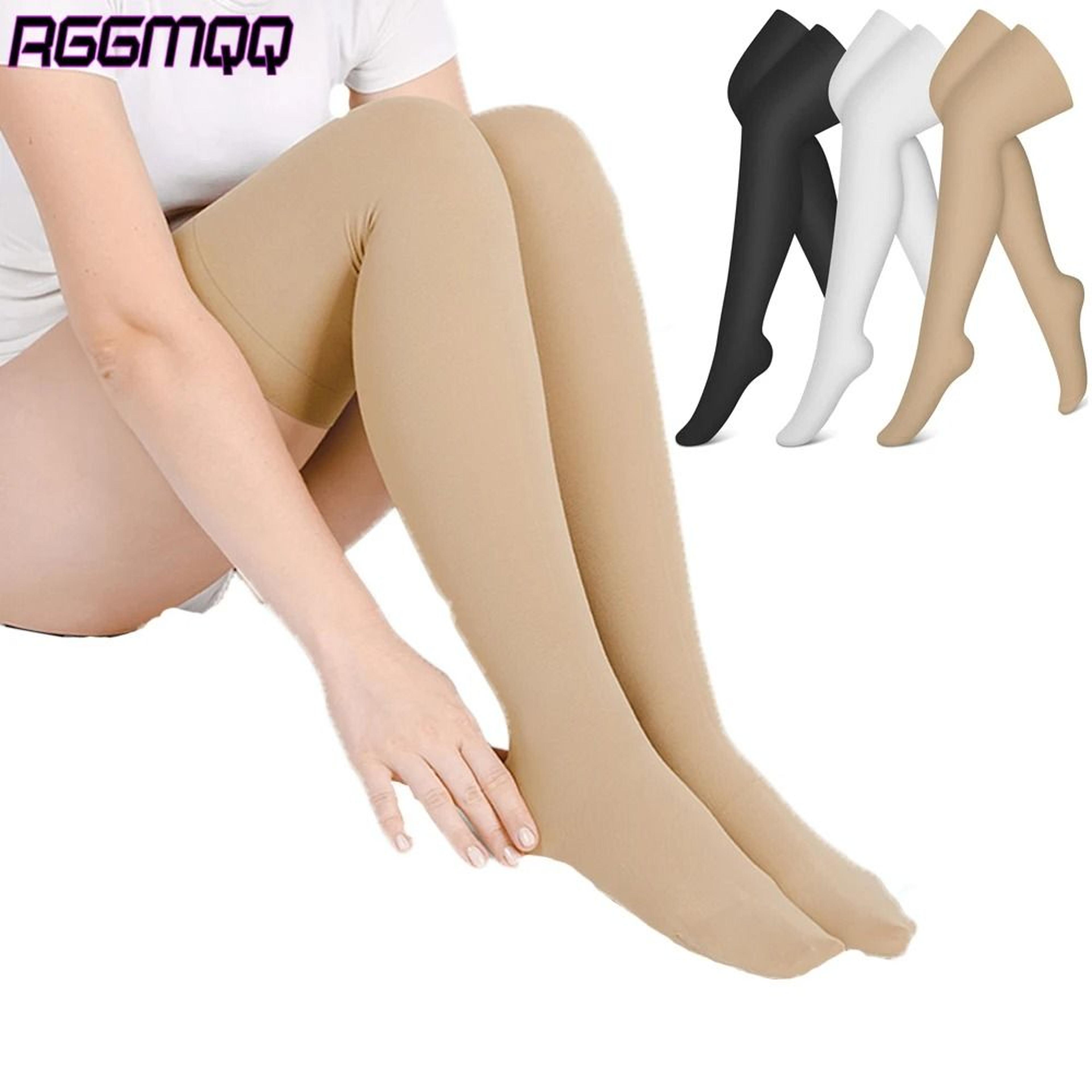 thigh high compression stockings with silicone grip 20 to 30 mmhg