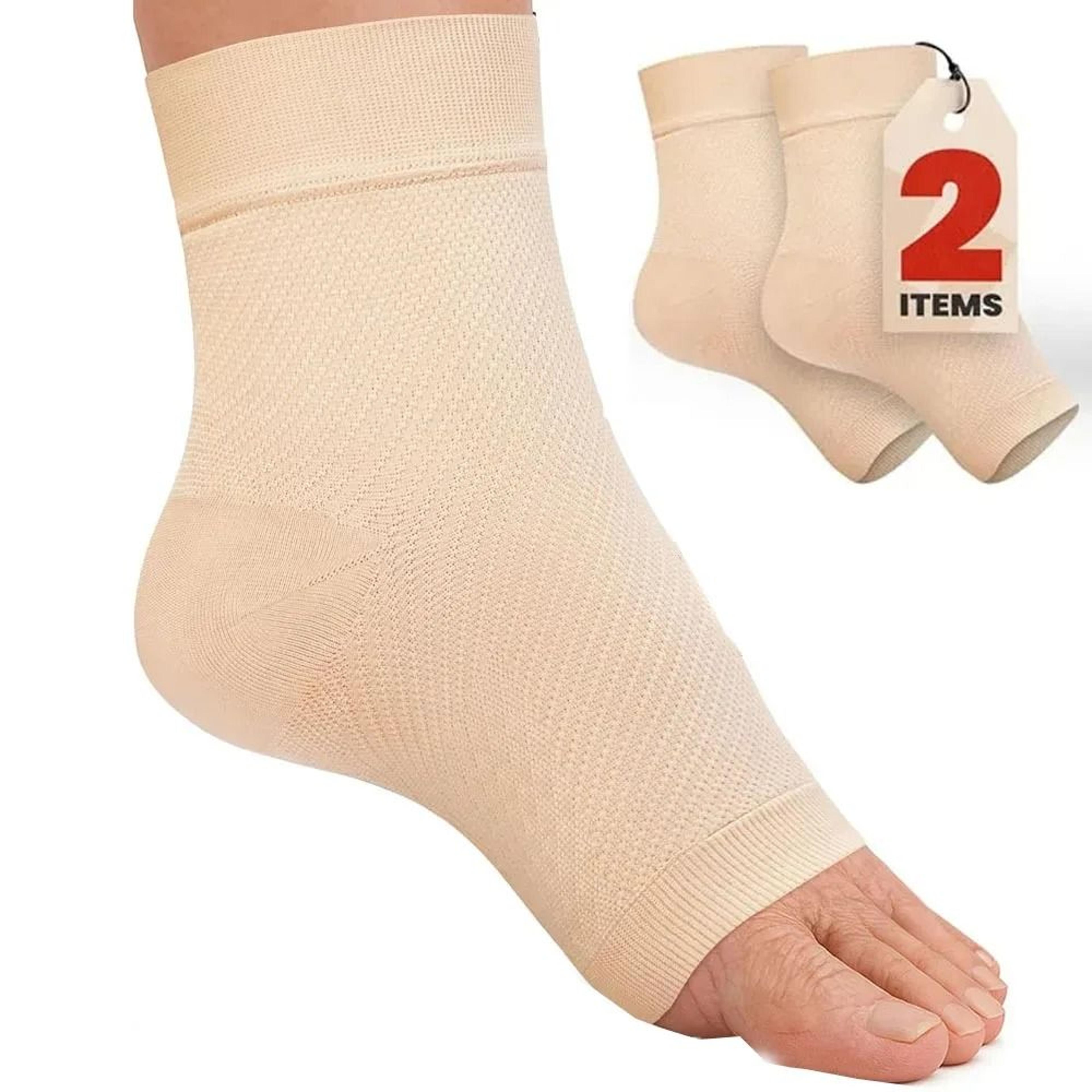 open toe ankle compression sleeves for plantar fasciitis and swelling support