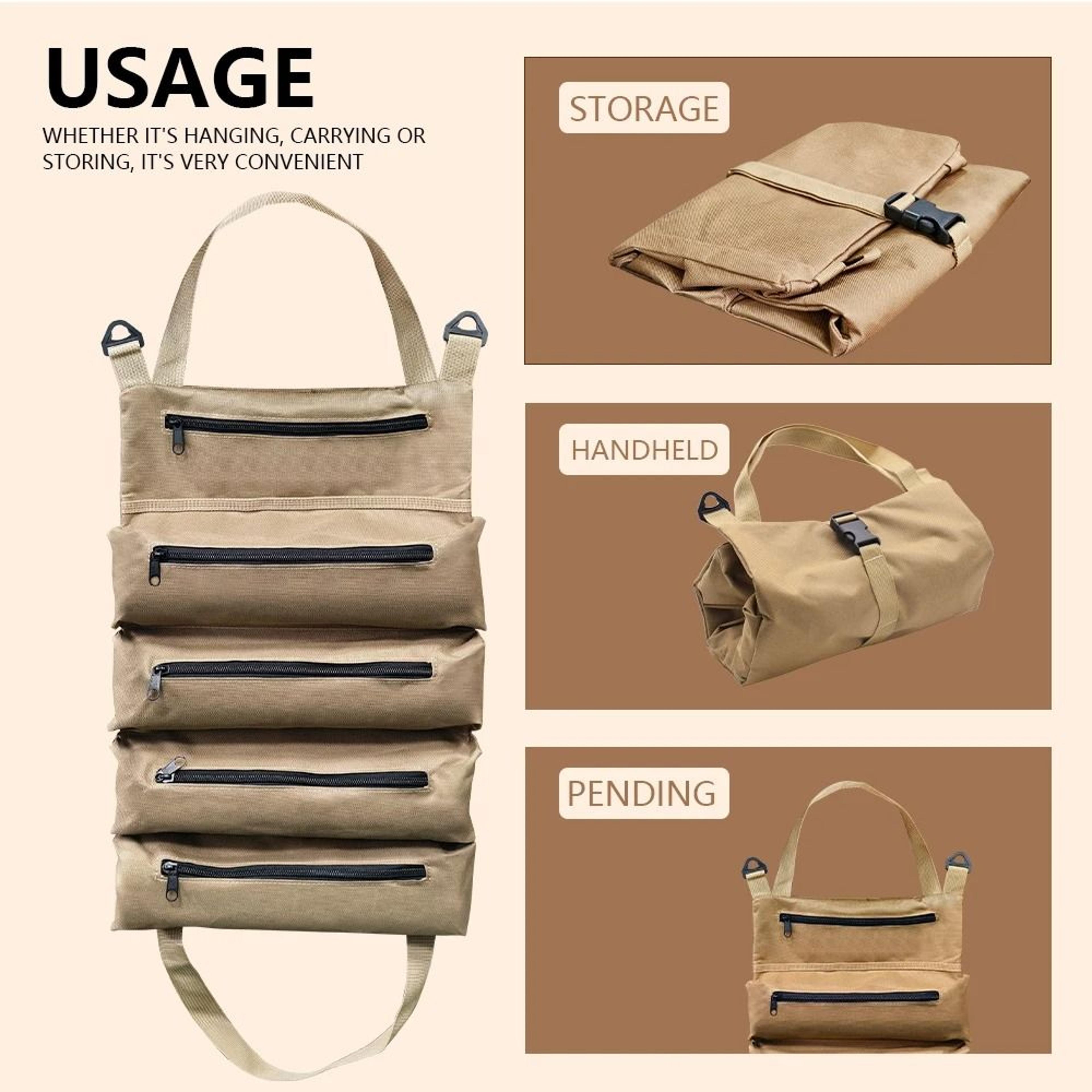 detachable roll up tool organizer bag