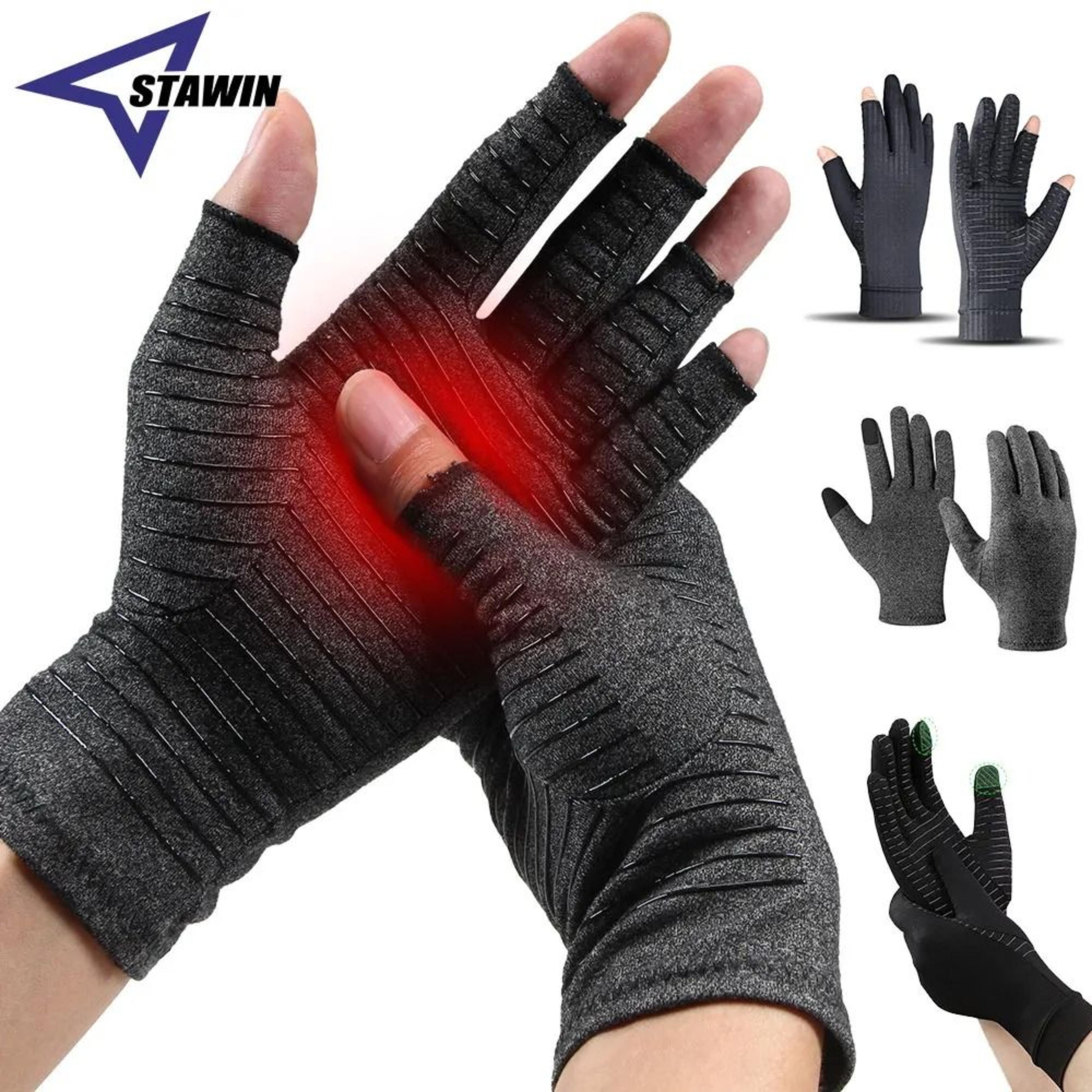 copper infused fingerless compression gloves for daily hand support