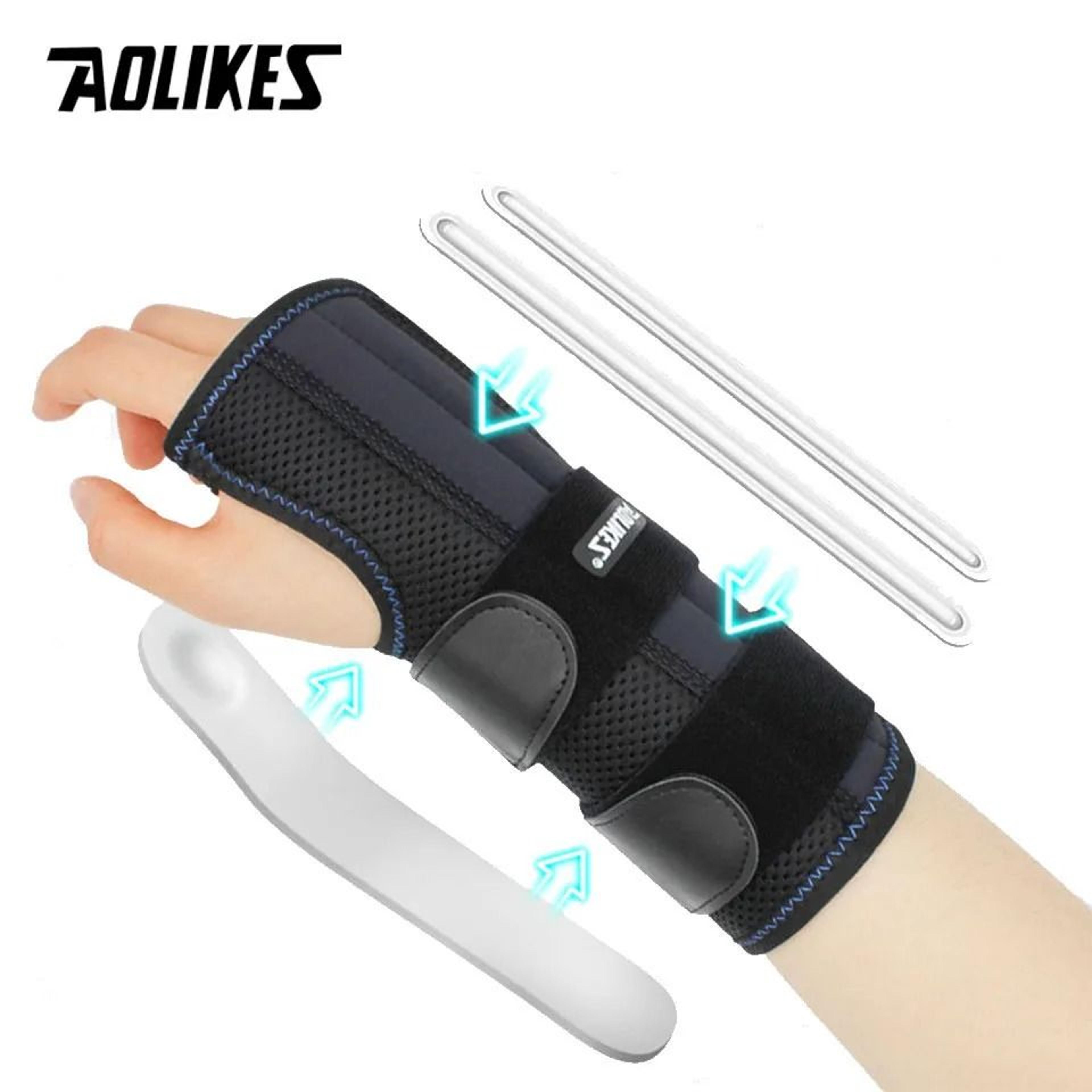 aolikes adjustable night wrist support splint with 3 stays