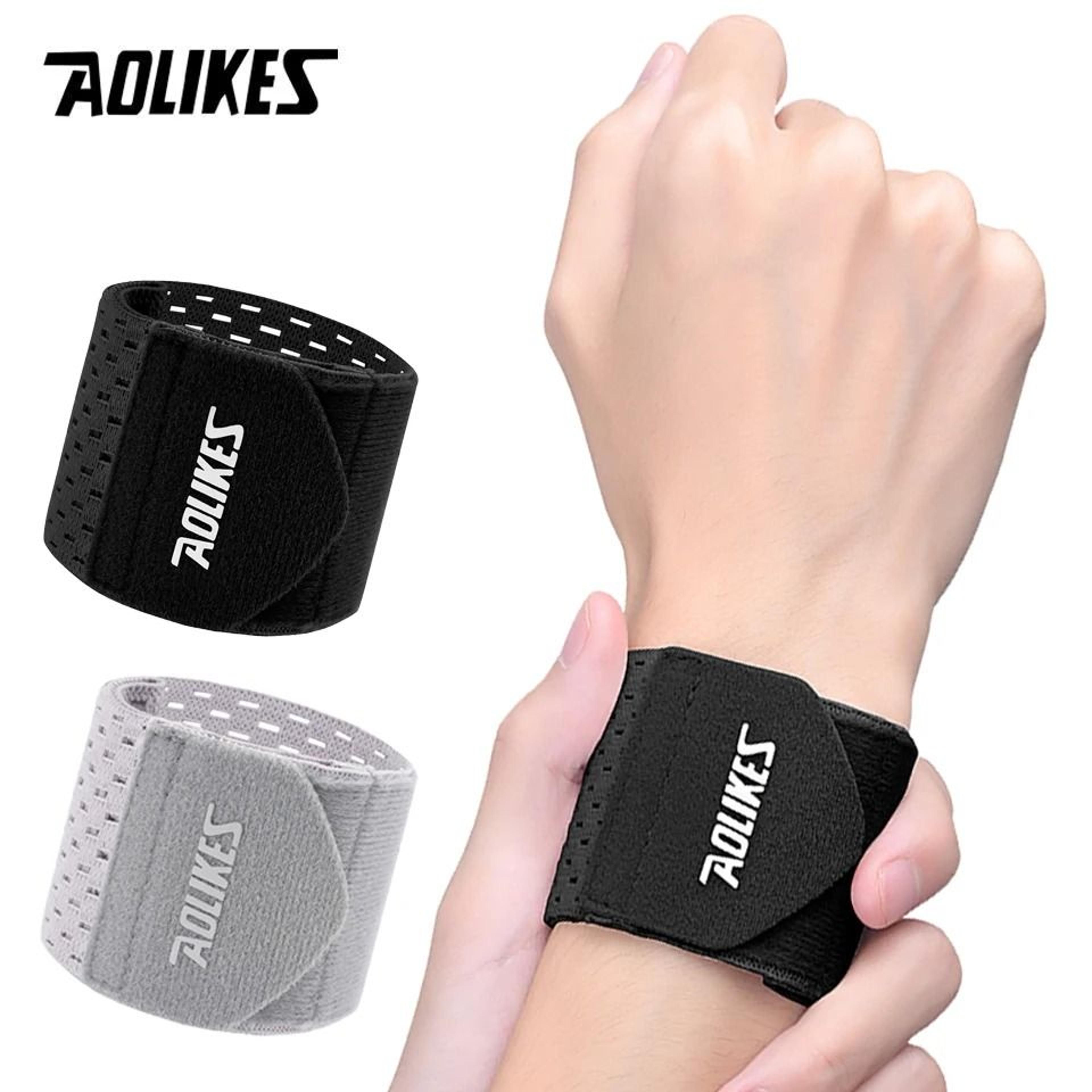 aolikes breathable compression wrist support sleeve for sports and gym