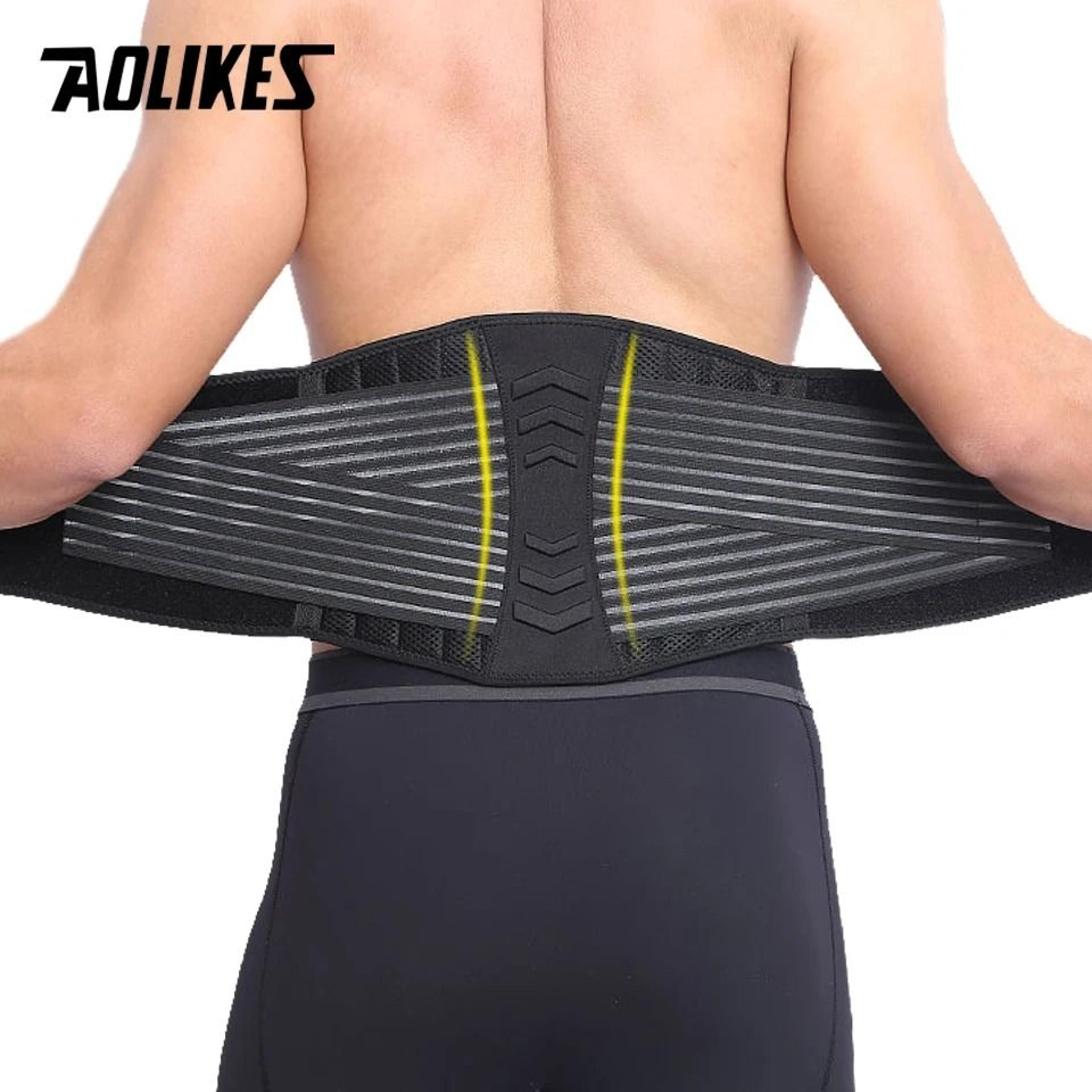 aolikes adjustable breathable lumbar support belt for lower back stability