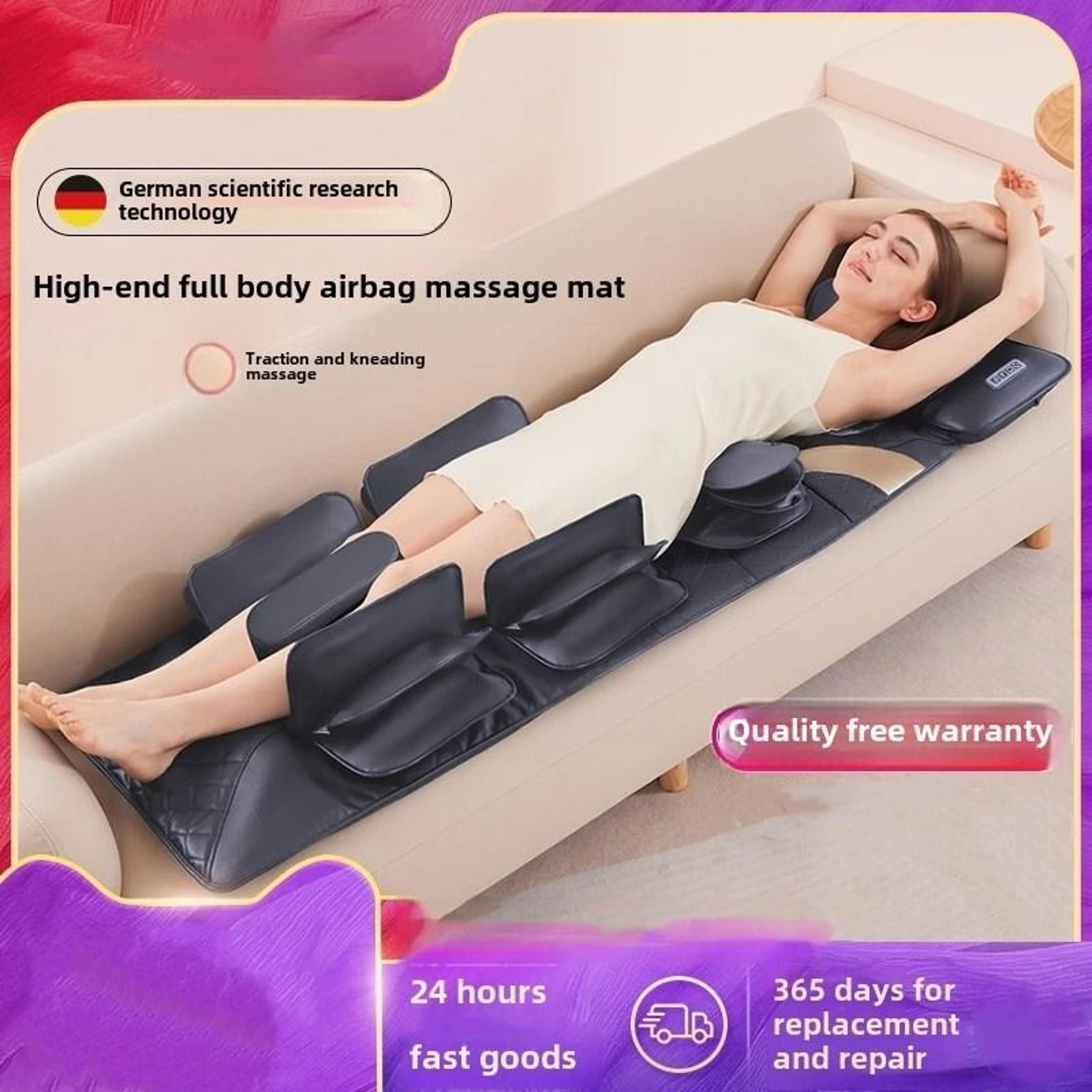 full body massage mat with heat airbags and lumbar traction