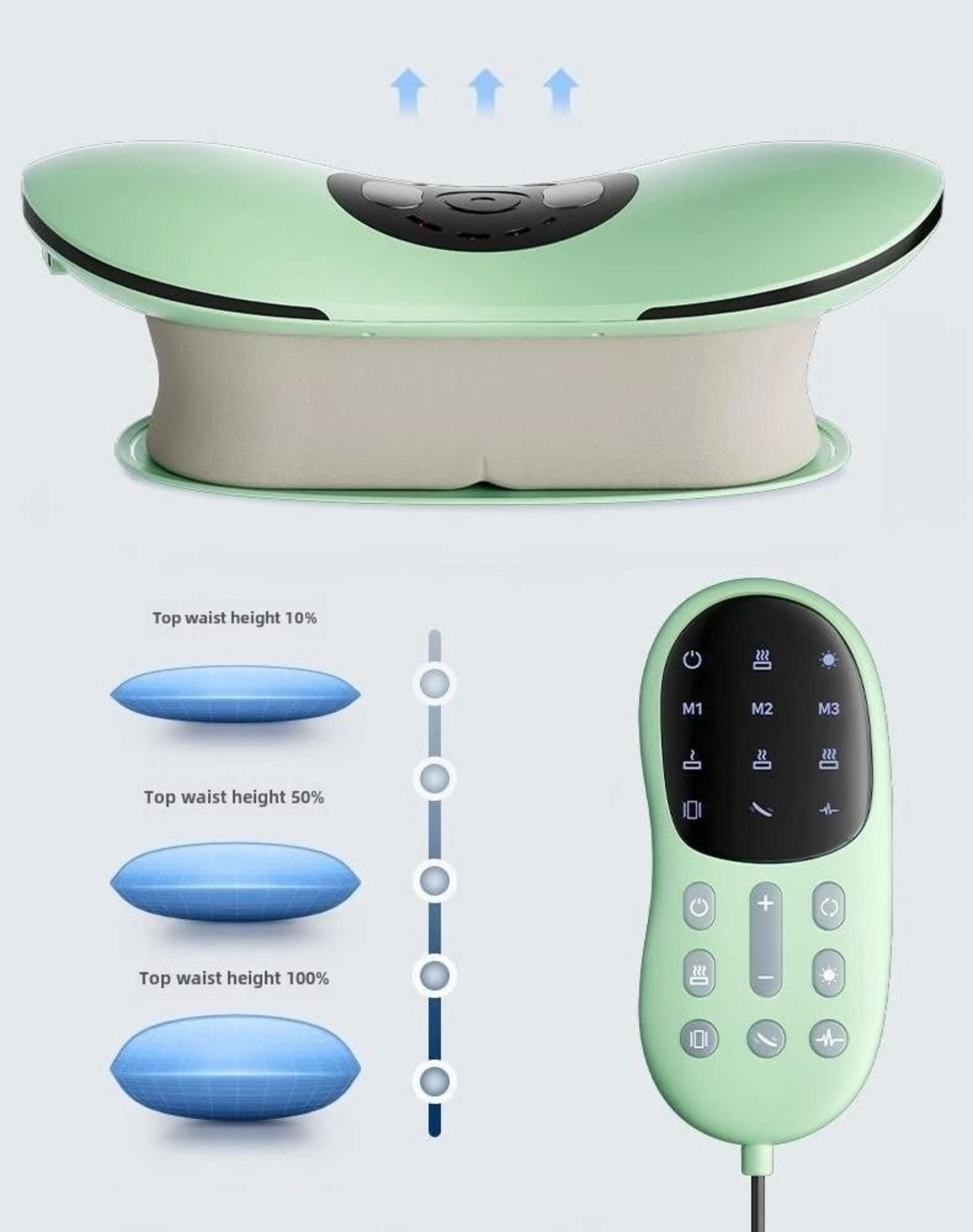 electric lumbar traction massager with adjustable vibration