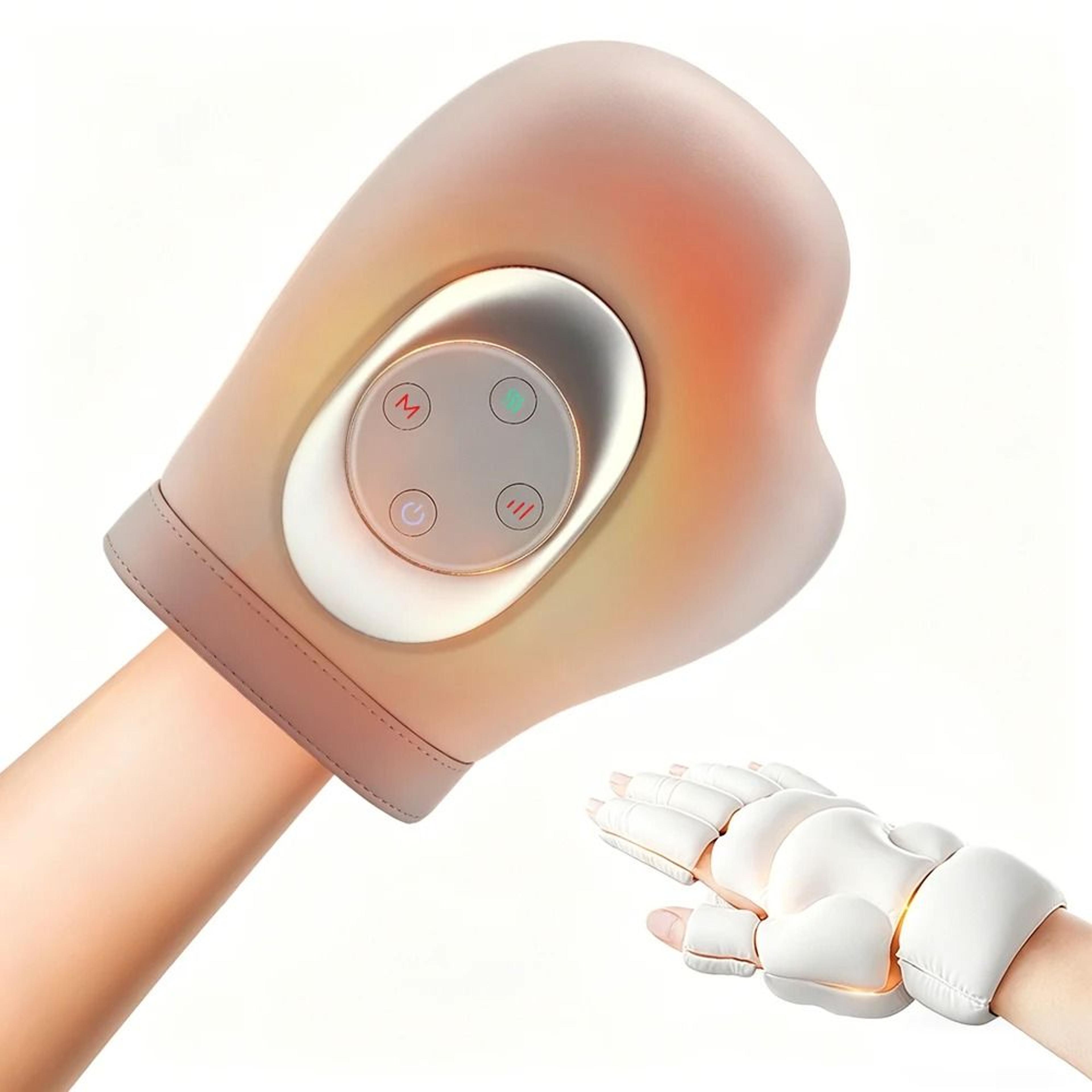 rechargeable air compression hand massager with heat