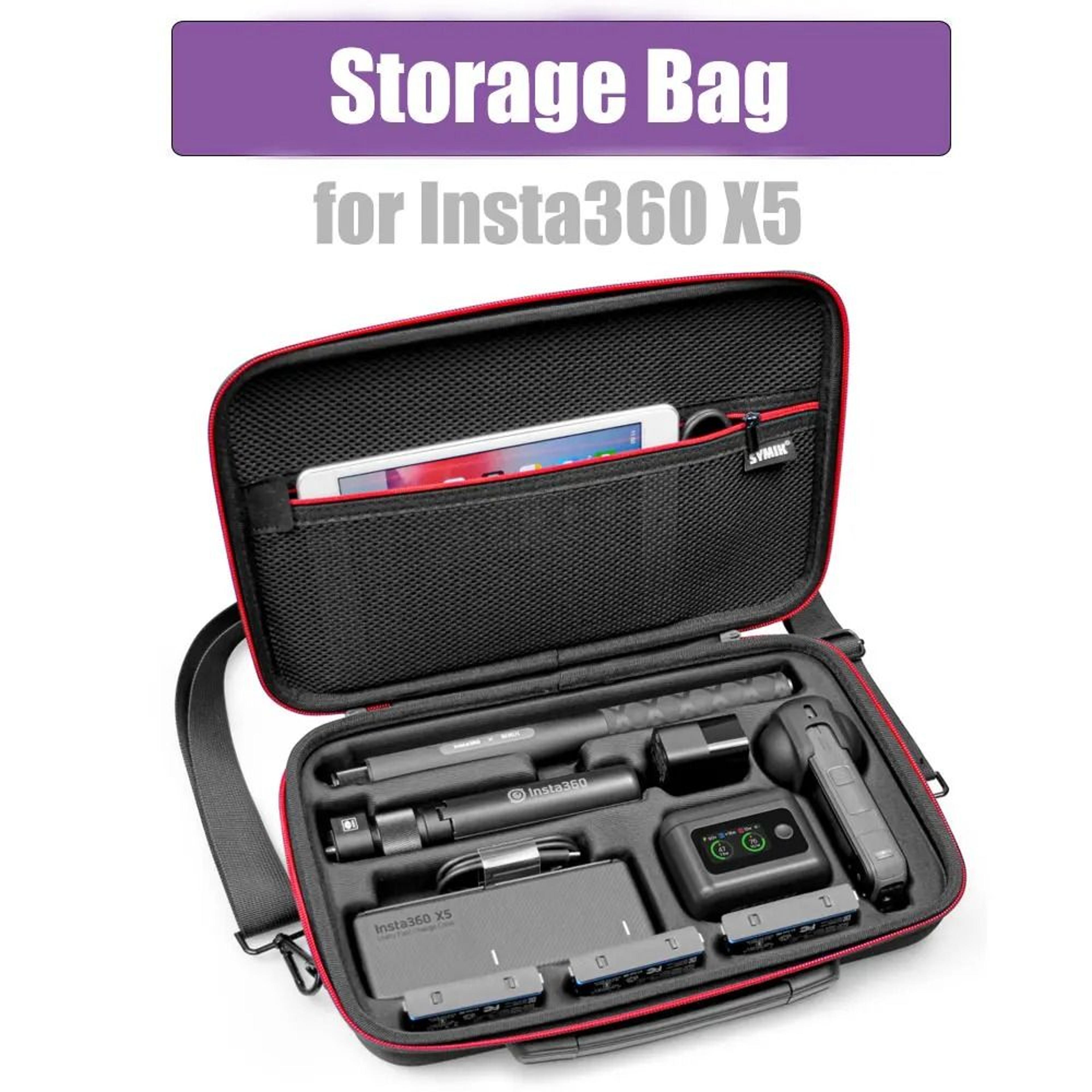 portable carrying case for insta360 x5 and x4 camera accessories