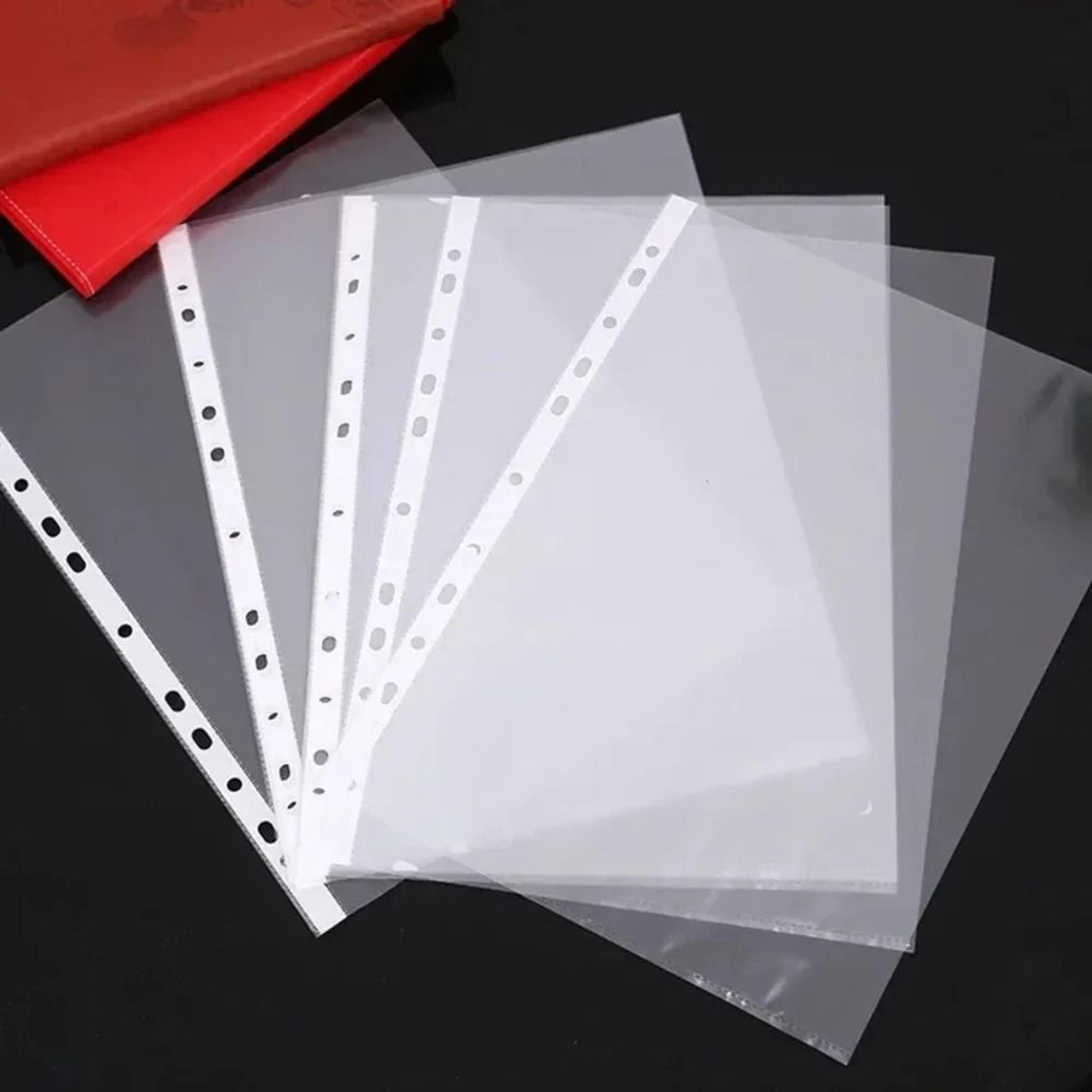 100 pack a4 clear 11 hole sheet protectors thick plastic document sleeves
