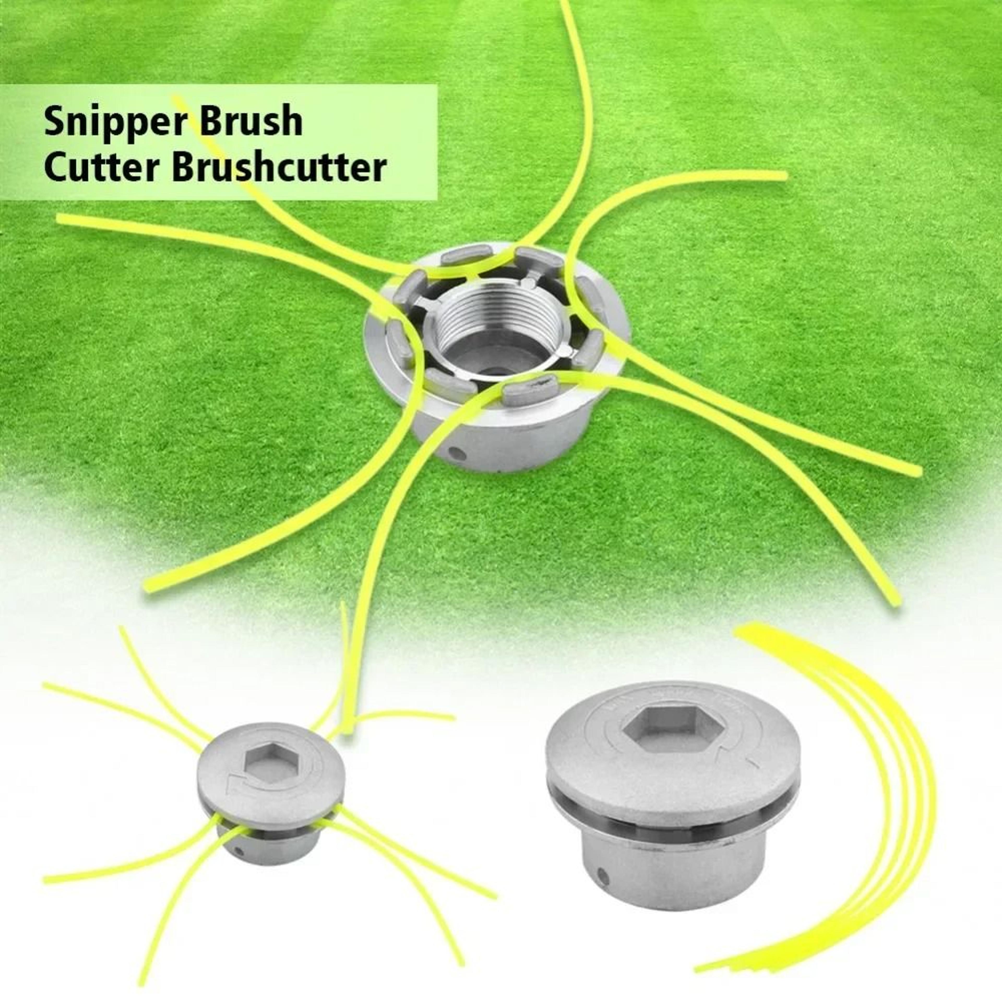 universal aluminum grass trimmer head with 4 nylon lines for brush cutters & lawn mowers