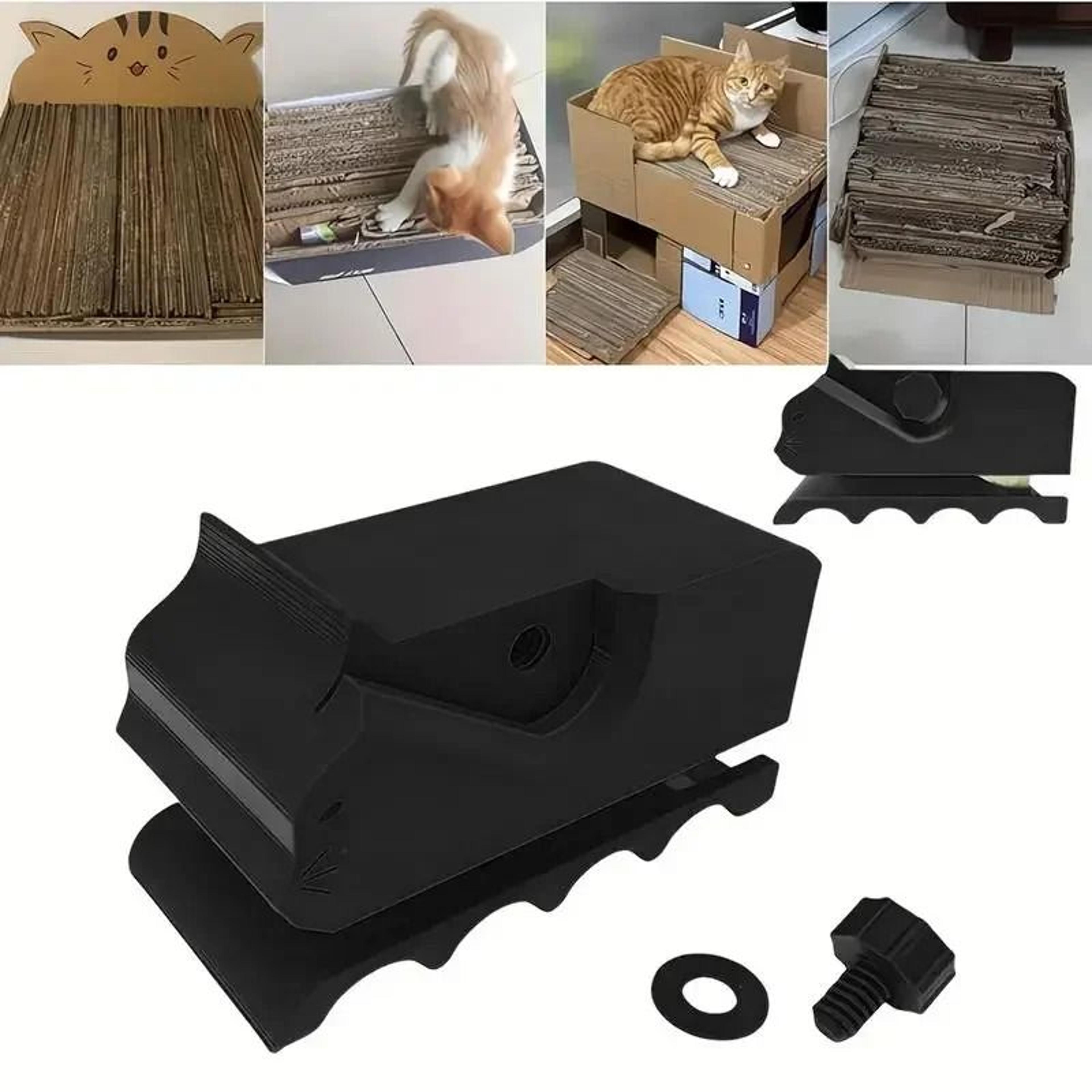 kitten shaped cardboard cutter for diy cat scratcher craft projects