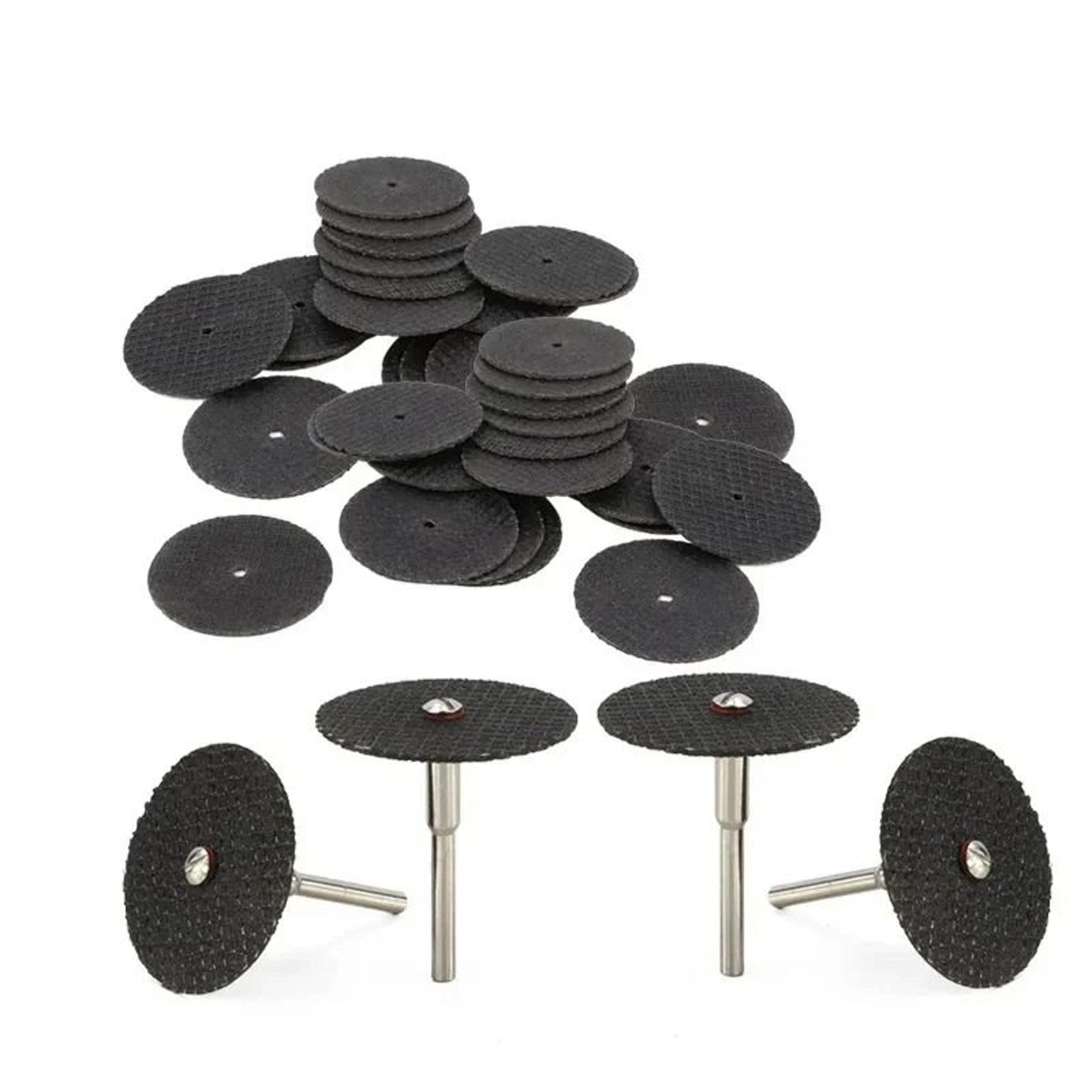 32mm abrasive cutting disc set with mandrels for rotary tools