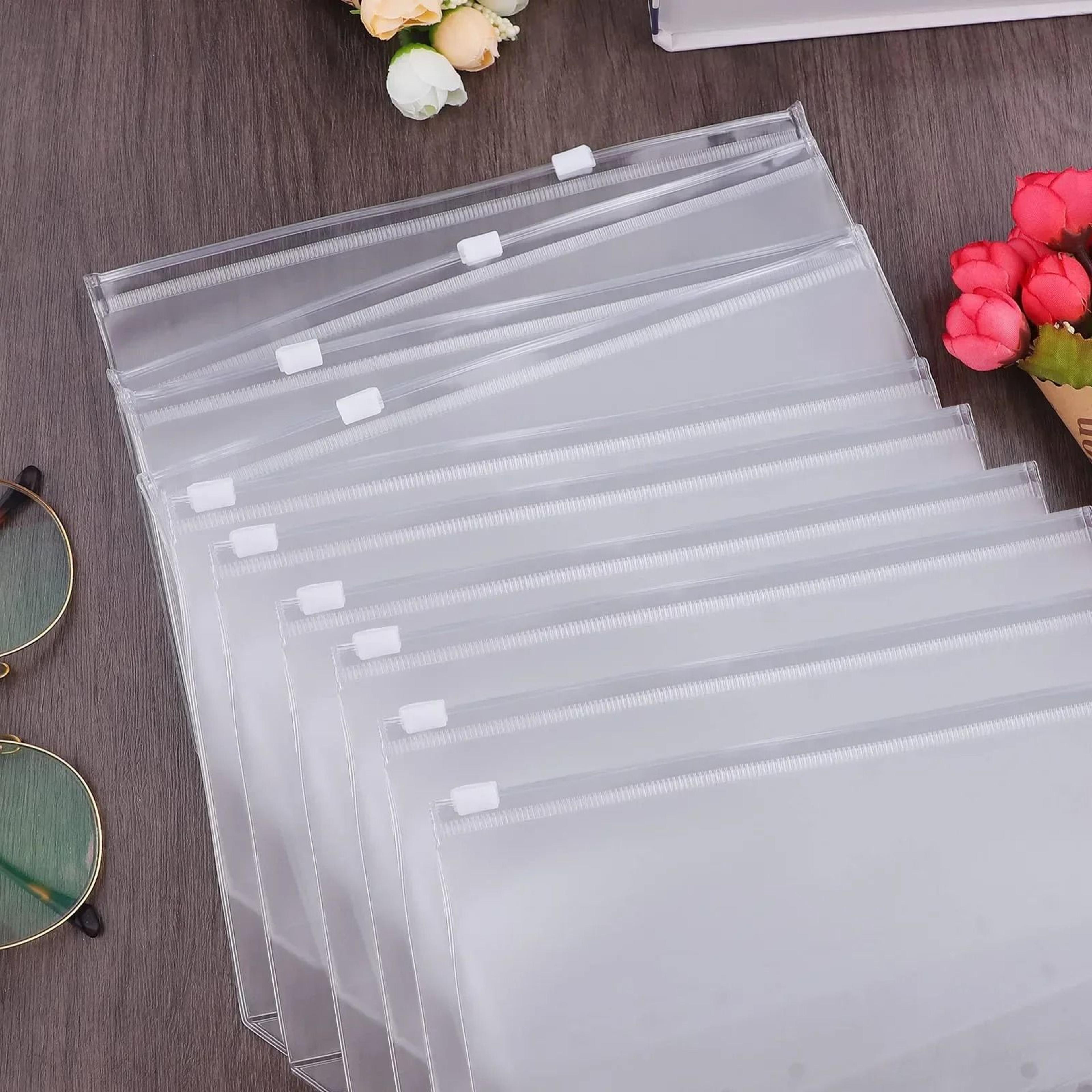 10 piece a6 clear zipper cash envelope set for 6 ring binders