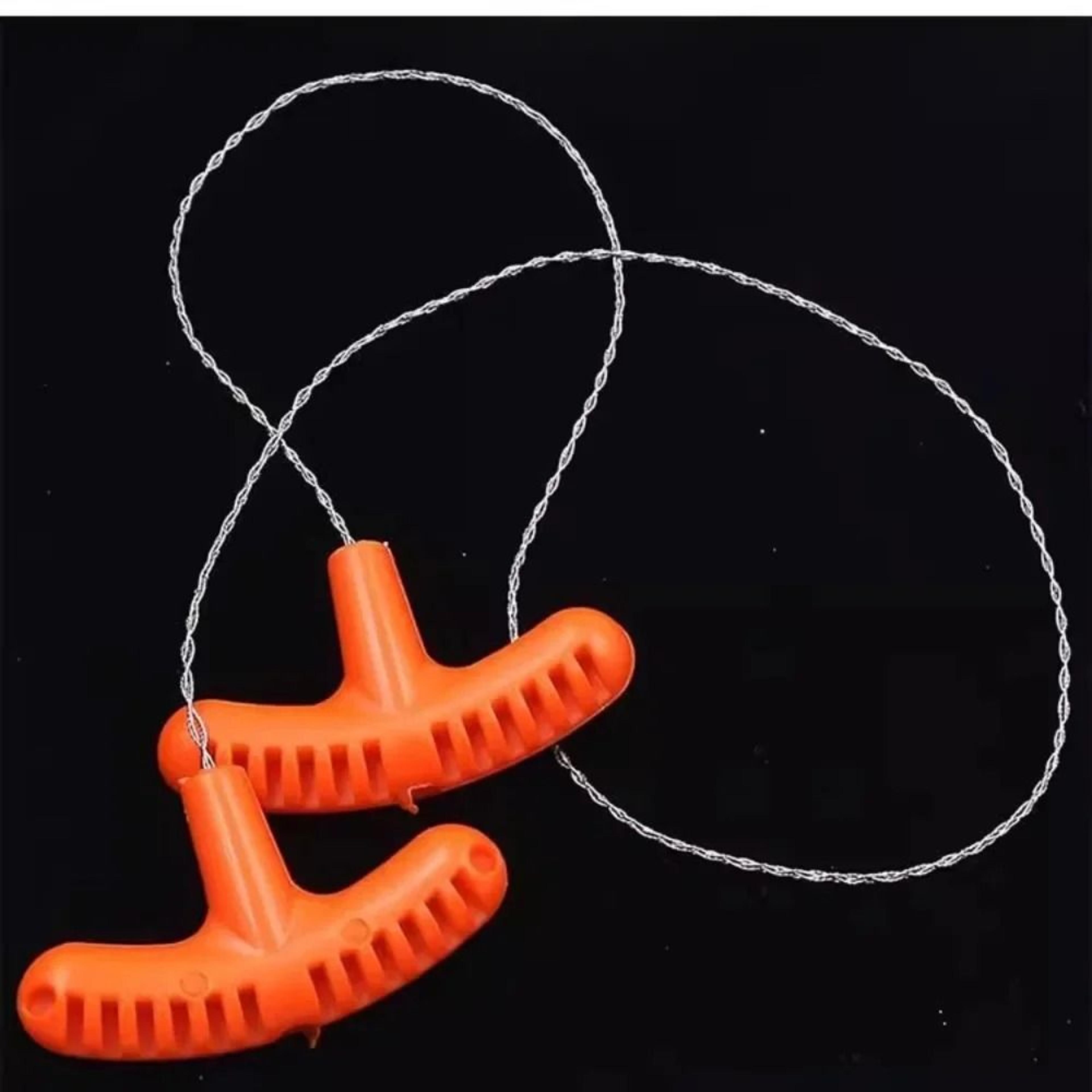 portable manual chain saw steel wire survival saw for camping and emergency