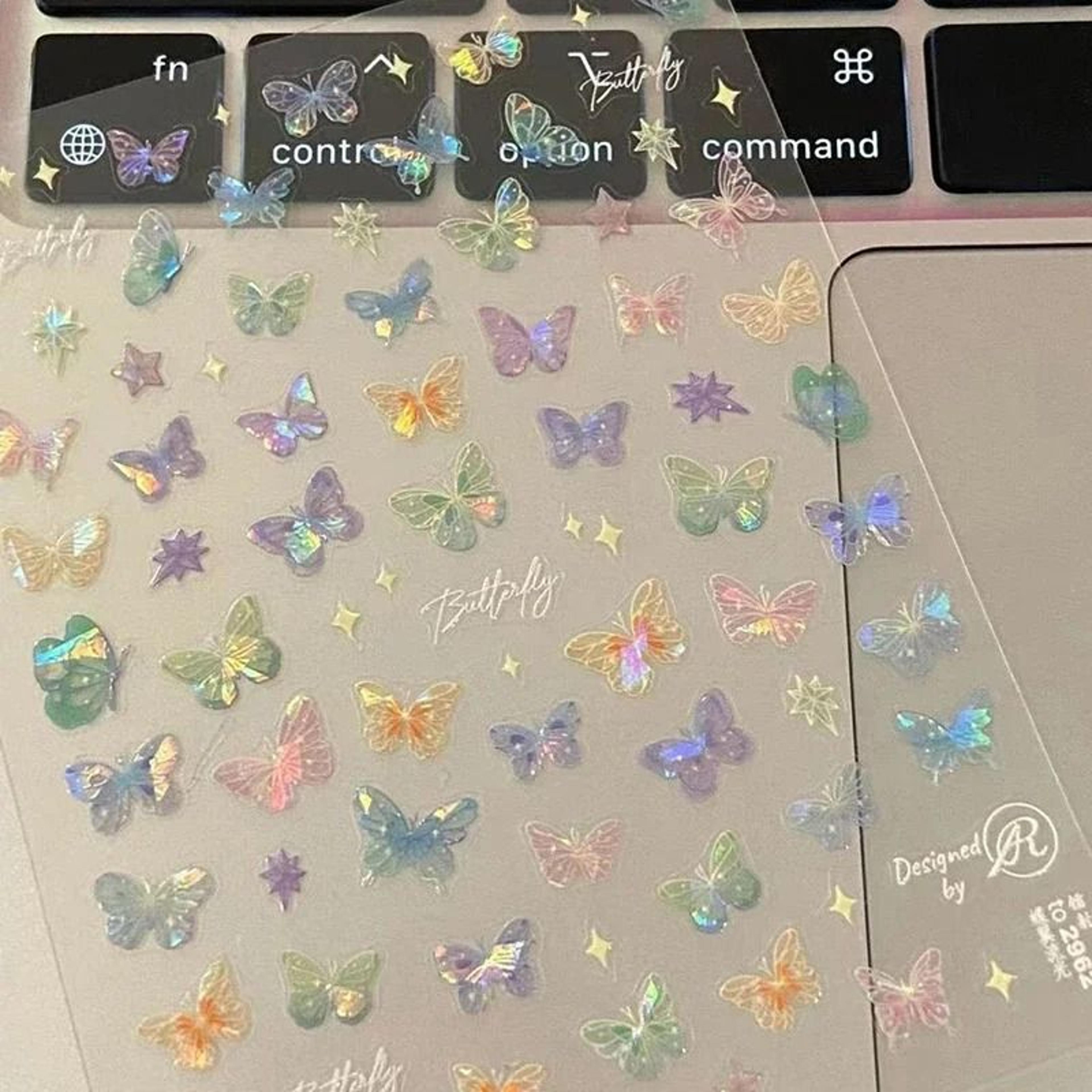 embossed butterfly fairy sticker sheets colorful decorative decals for journals scrapbooks and diy crafts