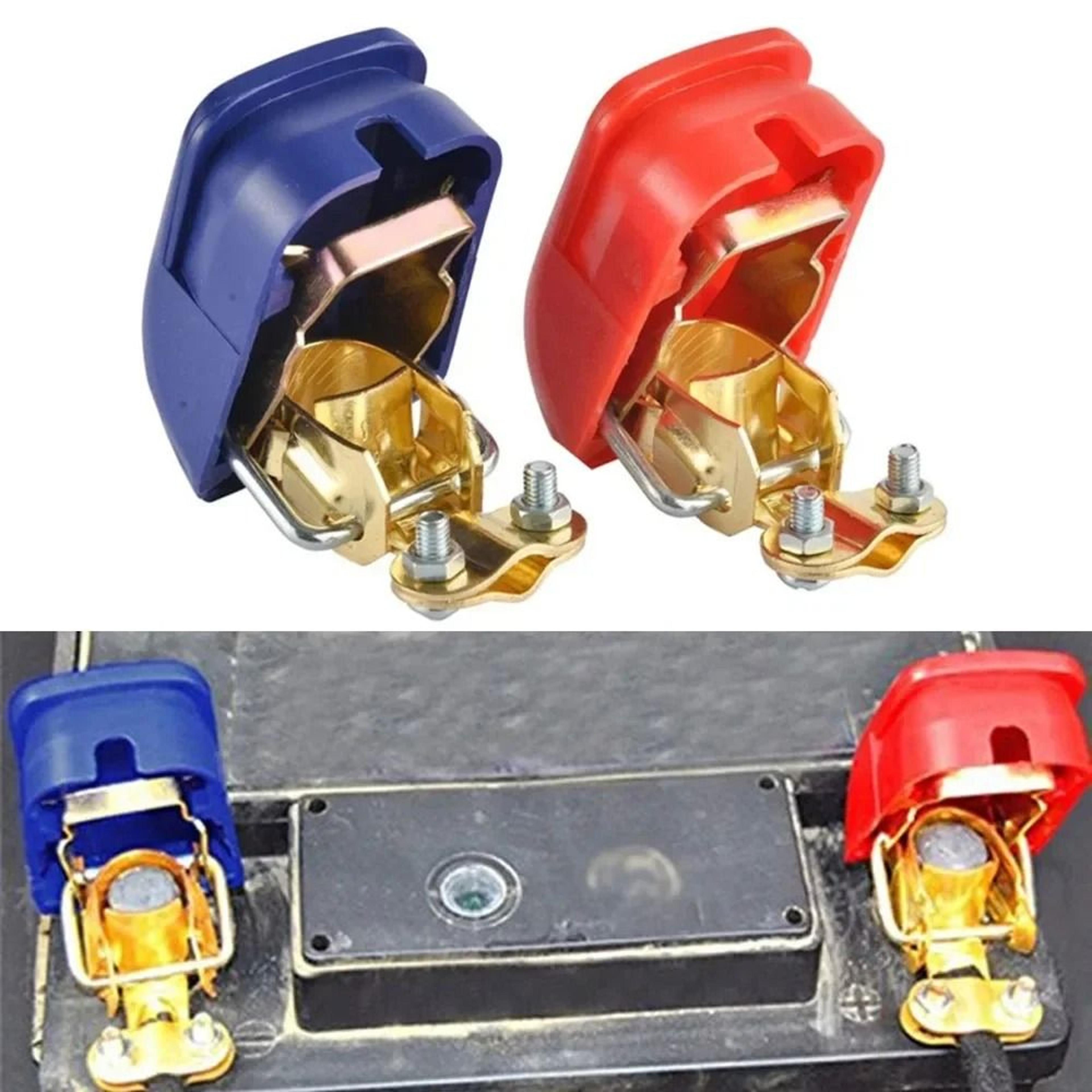 2 piece quick release battery terminal clamps 12v universal car battery connectors