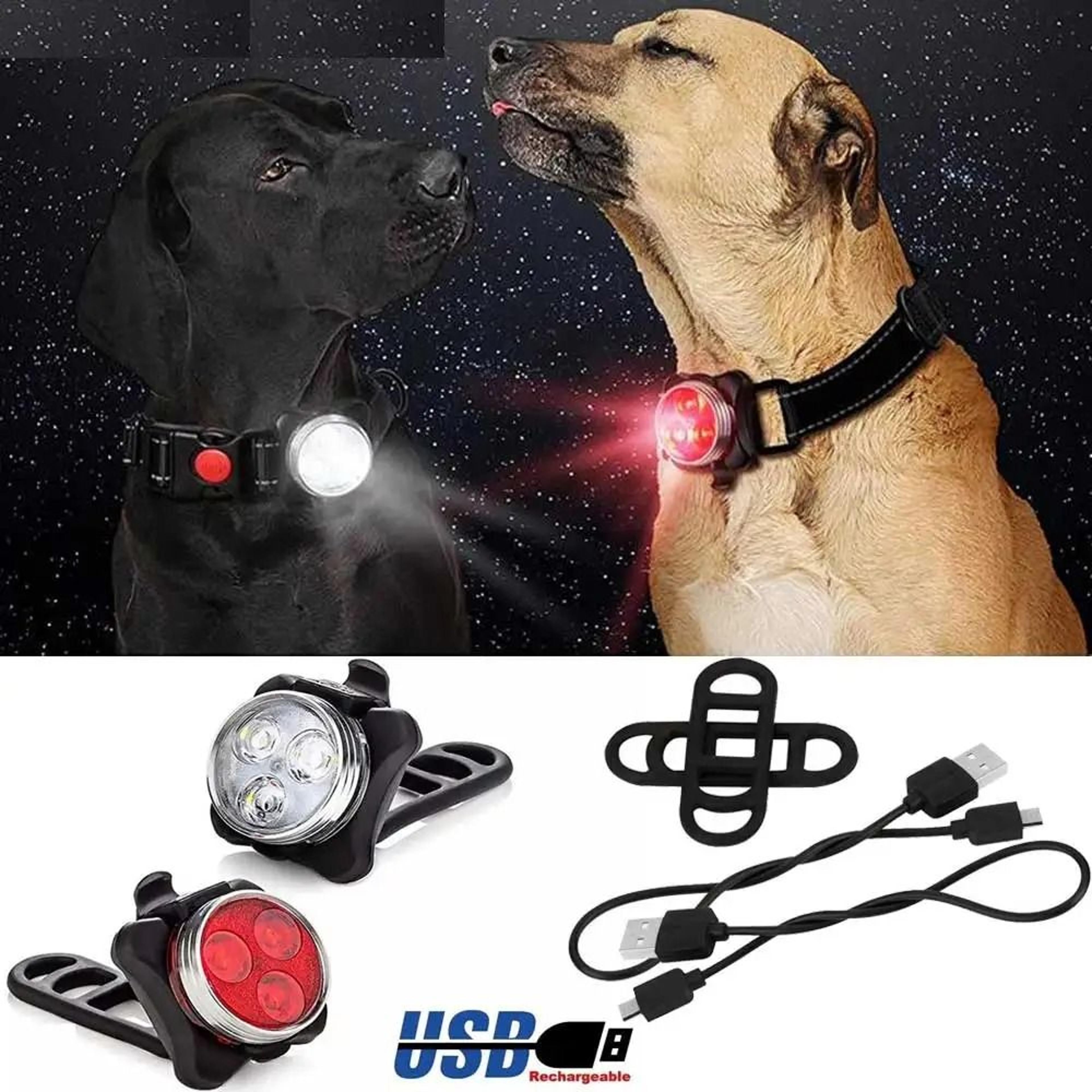 usb rechargeable led dog collar light waterproof safety light for pets