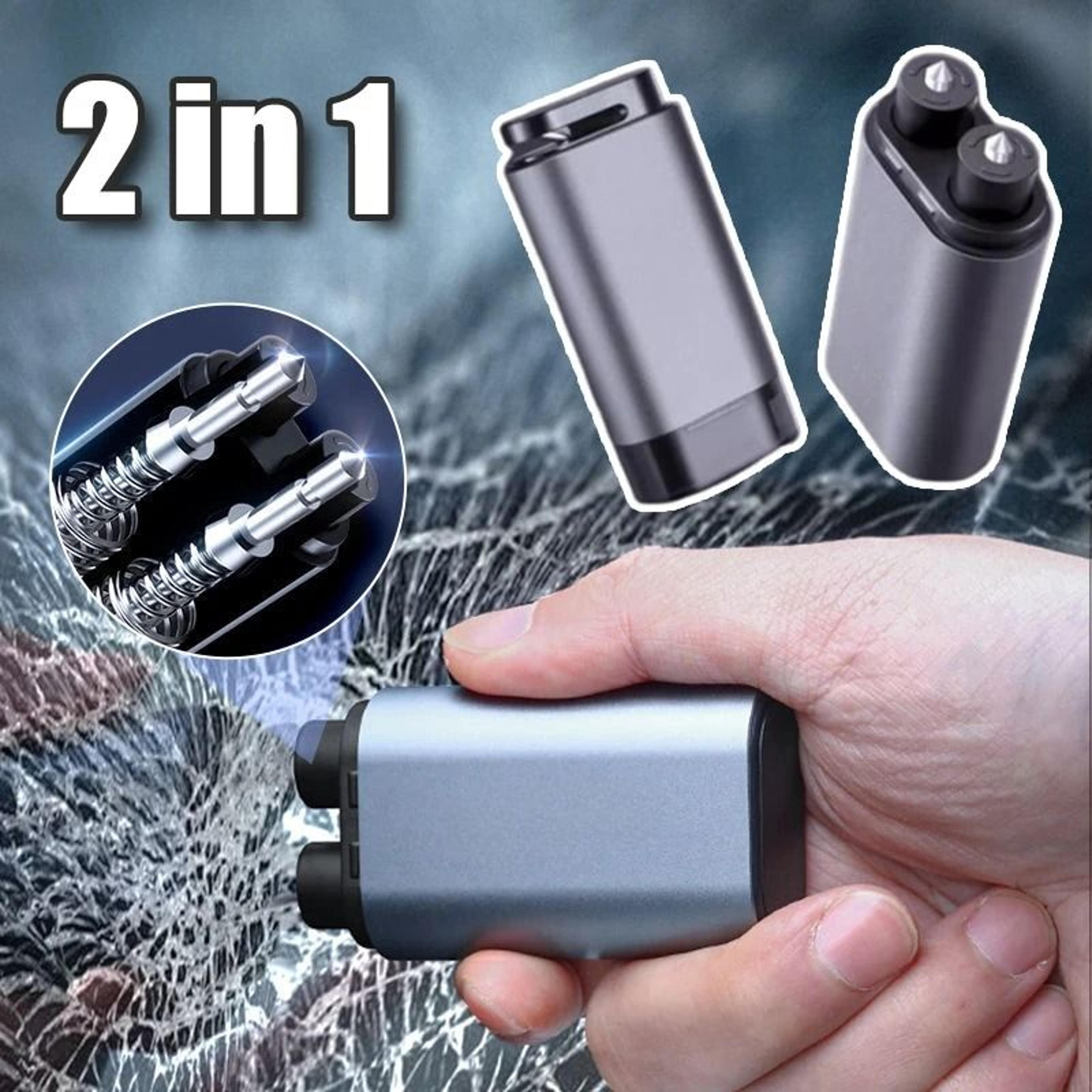 2 in 1 car emergency escape hammer with window breaker and seat belt cutter