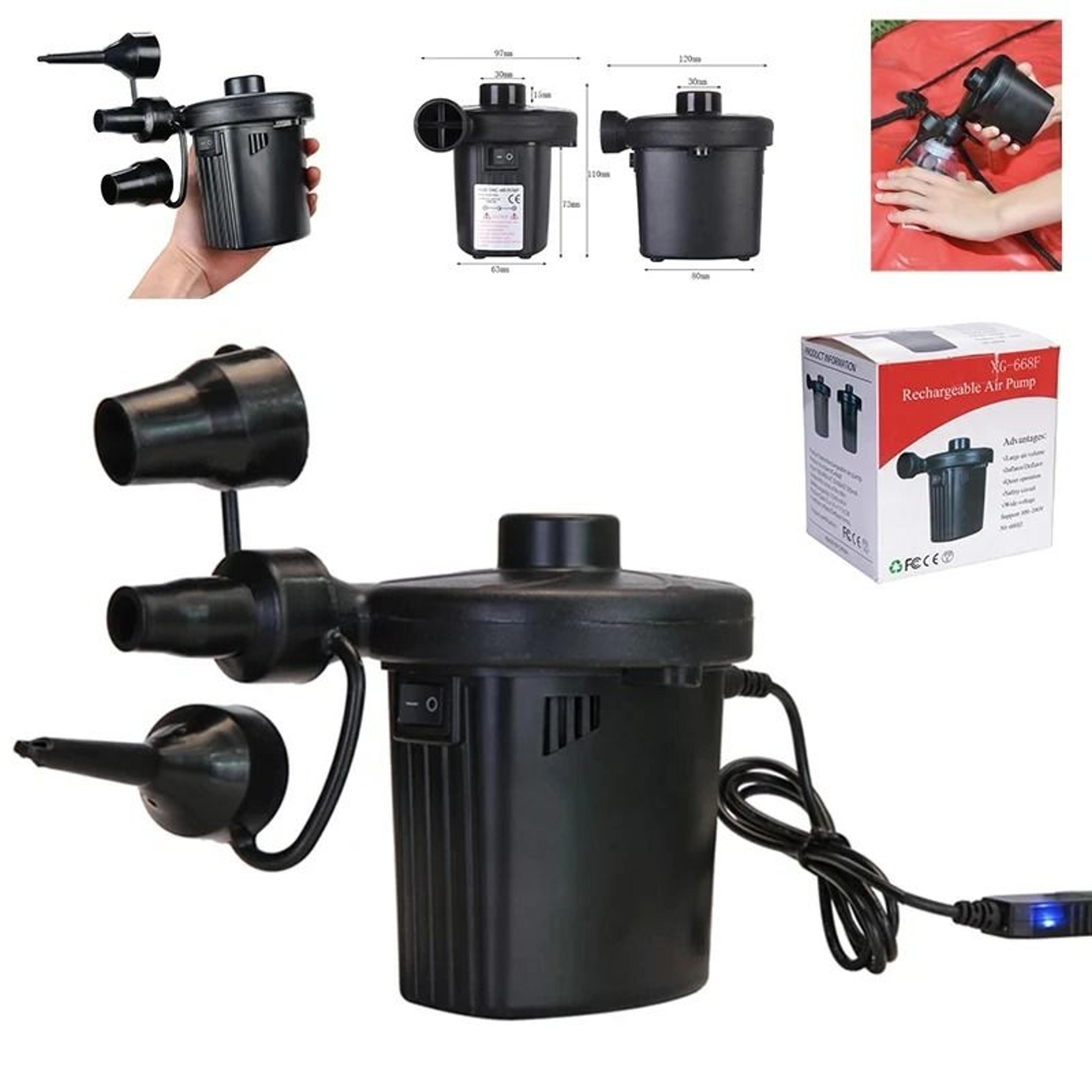 portable electric air pump mini inflator for air mattresses pool floats and camping gear