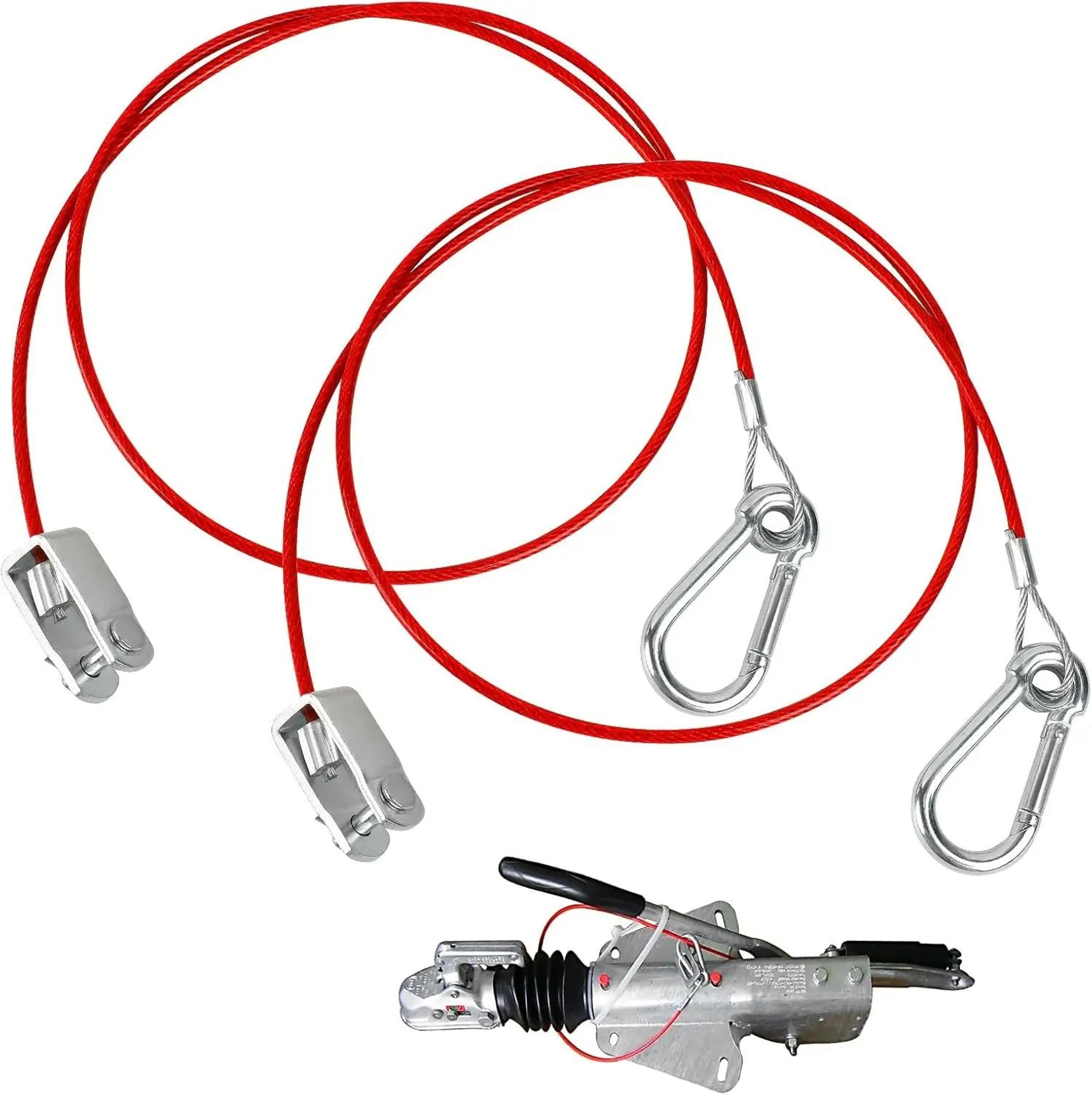 universal stainless steel trailer breakaway safety cable for caravan rv & braked trailer