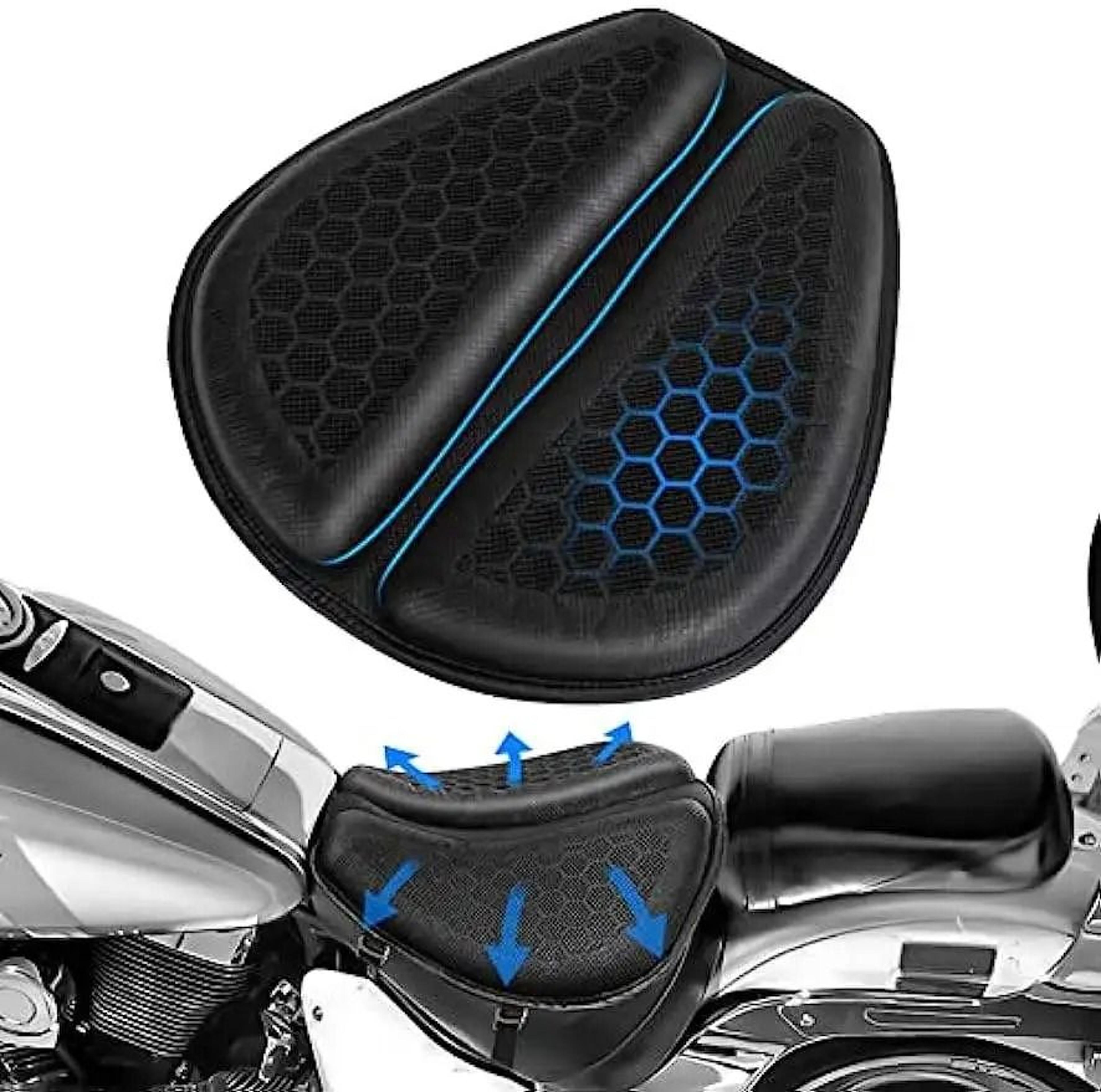 universal 3d honeycomb gel motorcycle seat cushion with anti slip cover