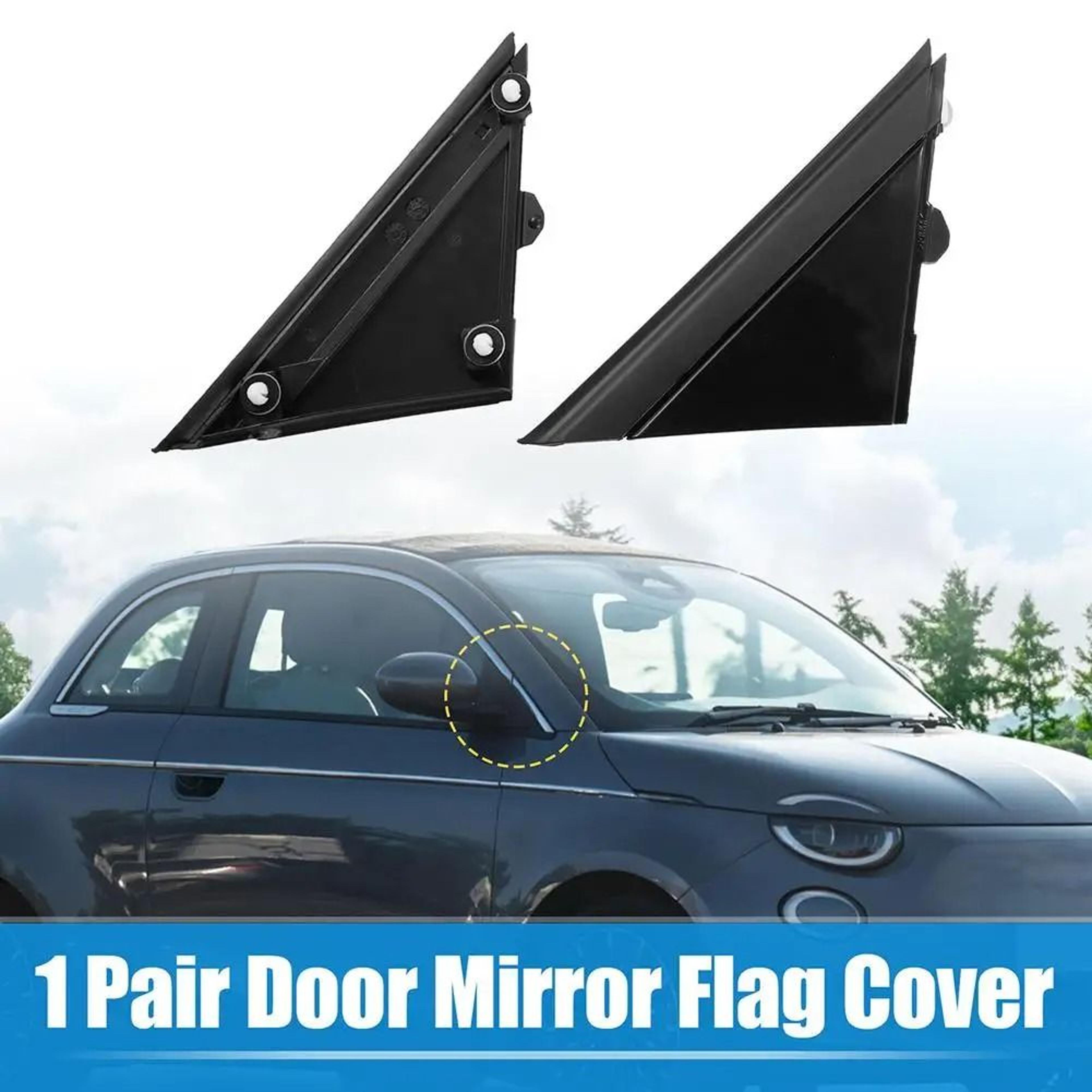 matte black door mirror flag cover trim for fiat 500 2012 to 2019 left & right