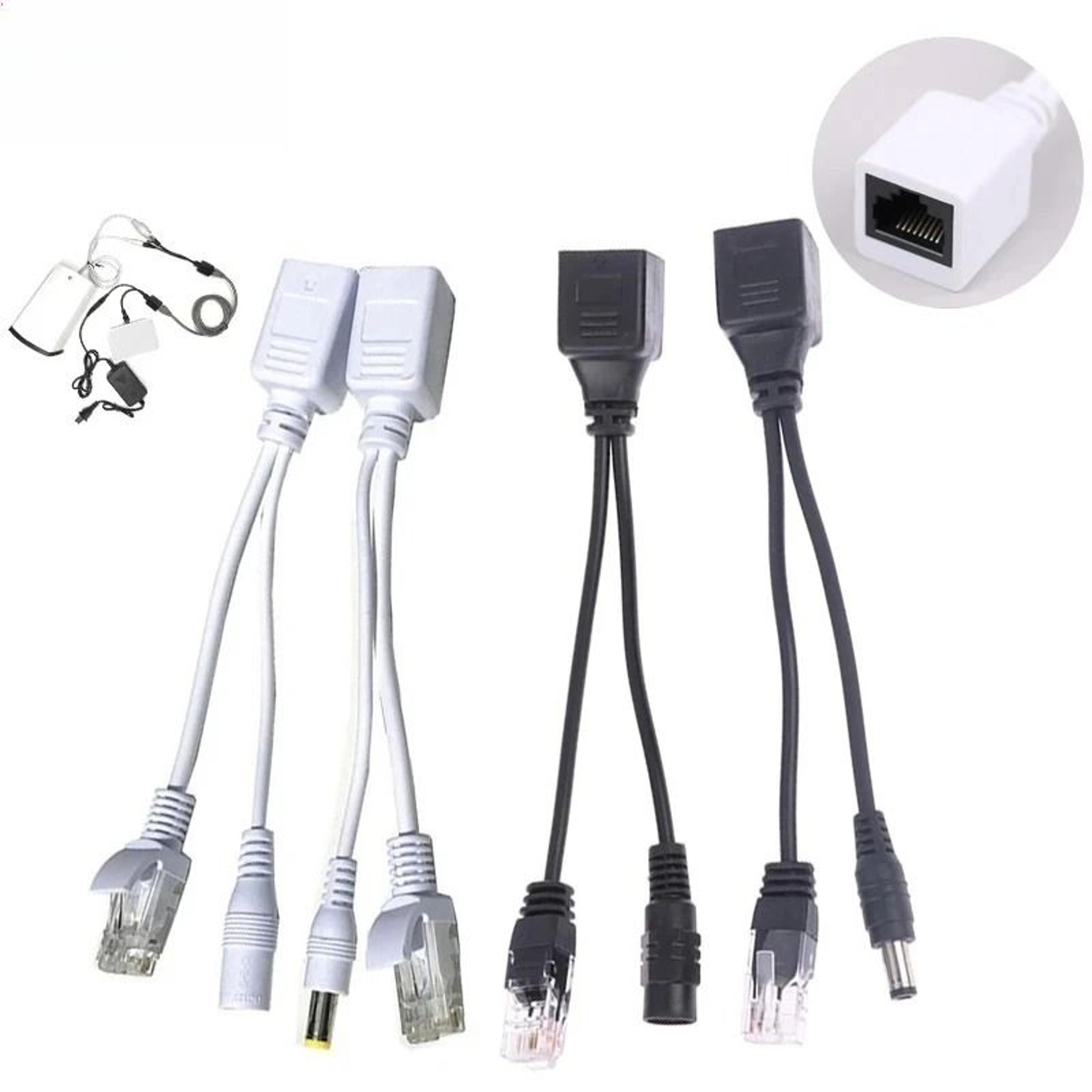passive poe injector splitter cable rj45 power adapter for ip cameras