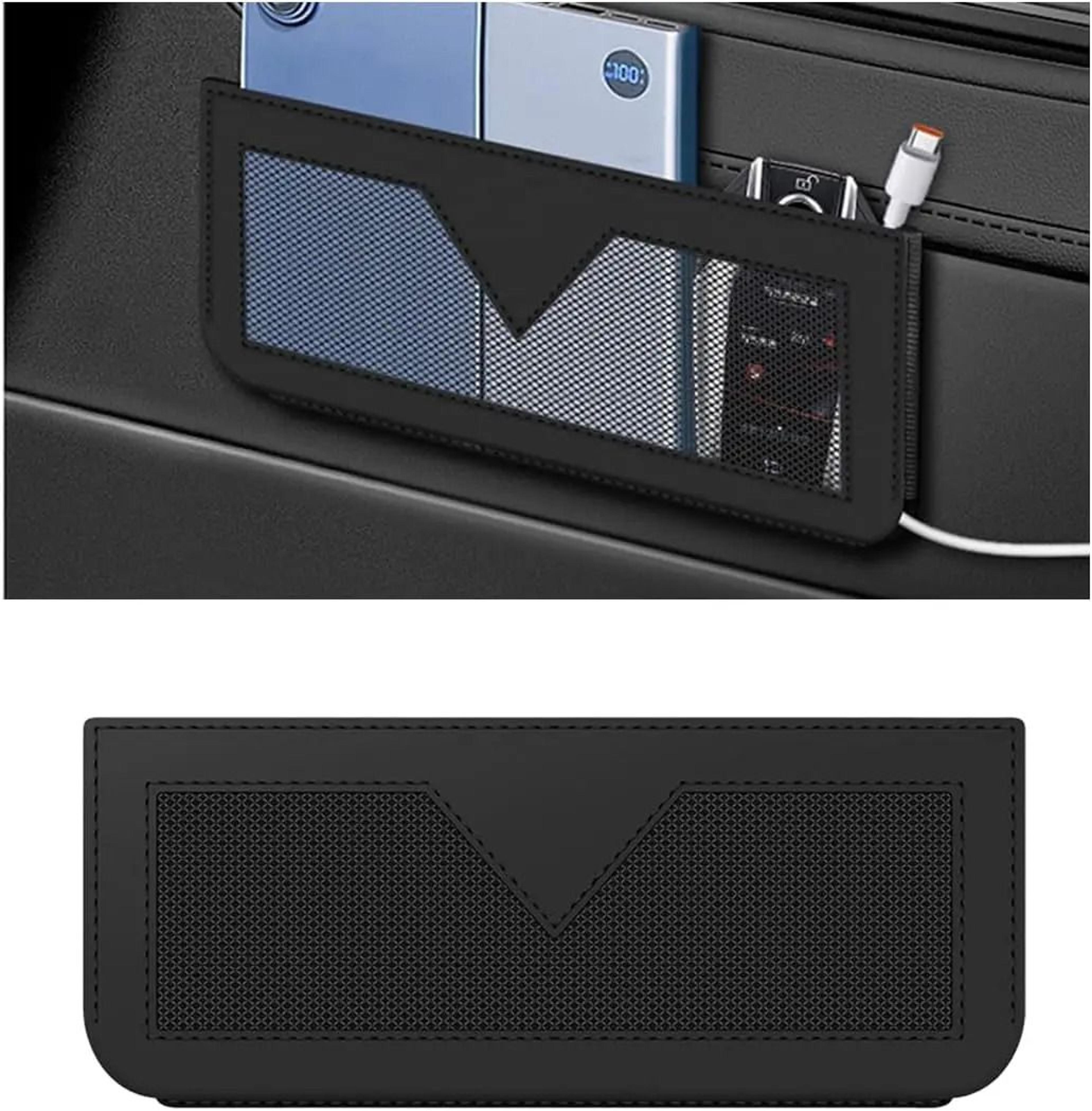 pu leather adhesive car storage pocket phone holder organizer