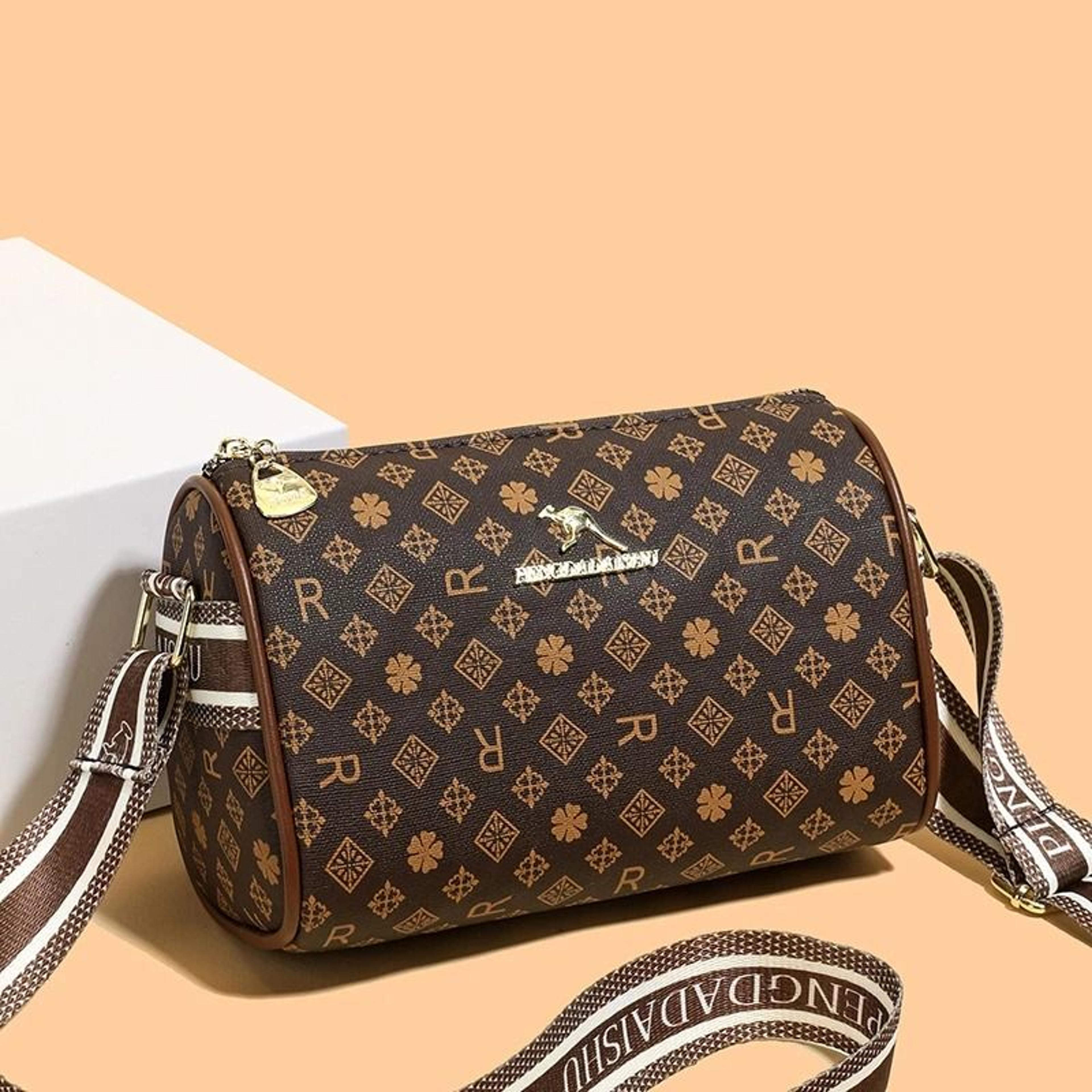 retro alphabet print pillow shoulder bag women's crossbody purse