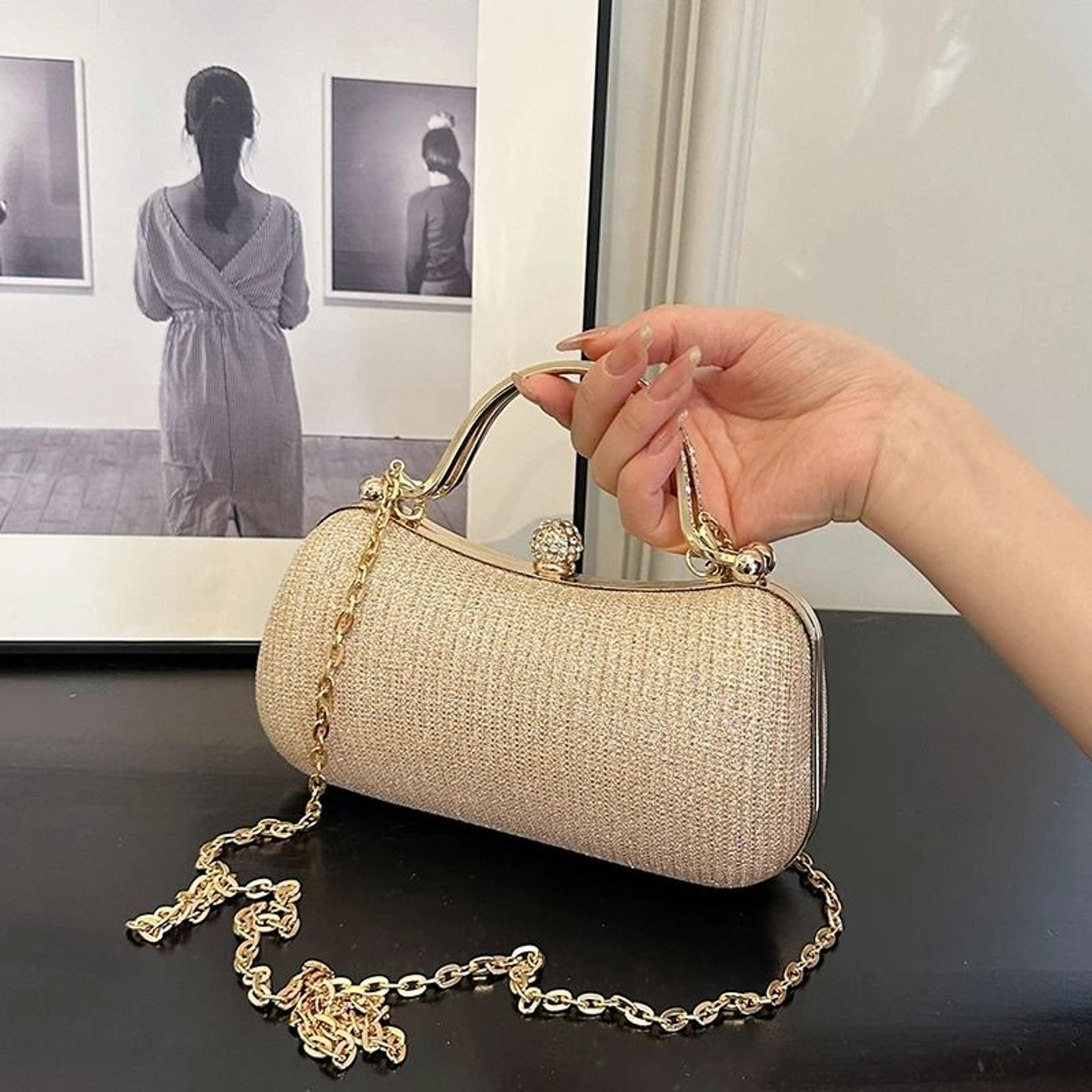 elegant evening party crossbody bag for women small button clutch purse
