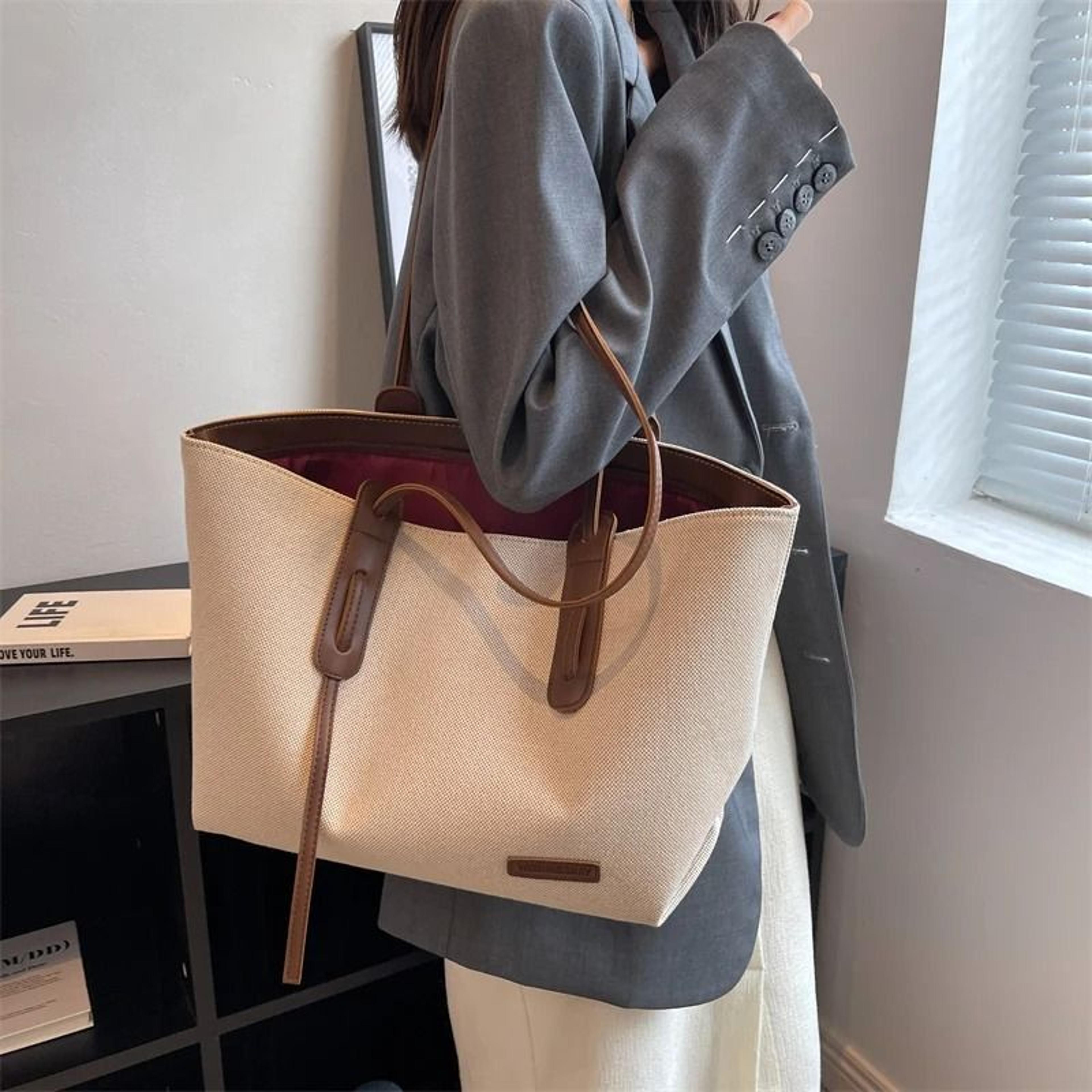 large capacity casual shoulder bag for women everyday tote handbag