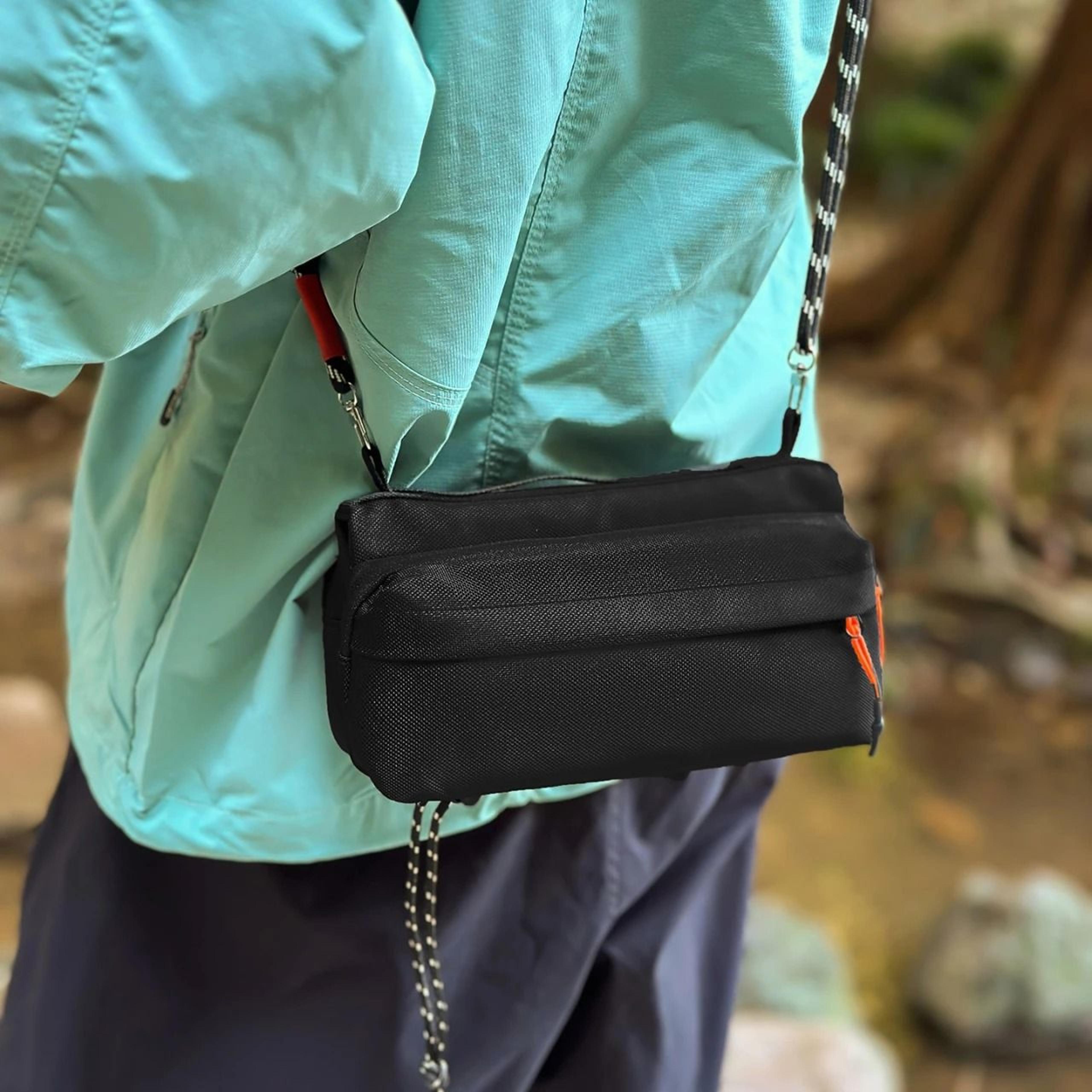 unisex lightweight outdoor sling backpack multi pocket crossbody hiking bag